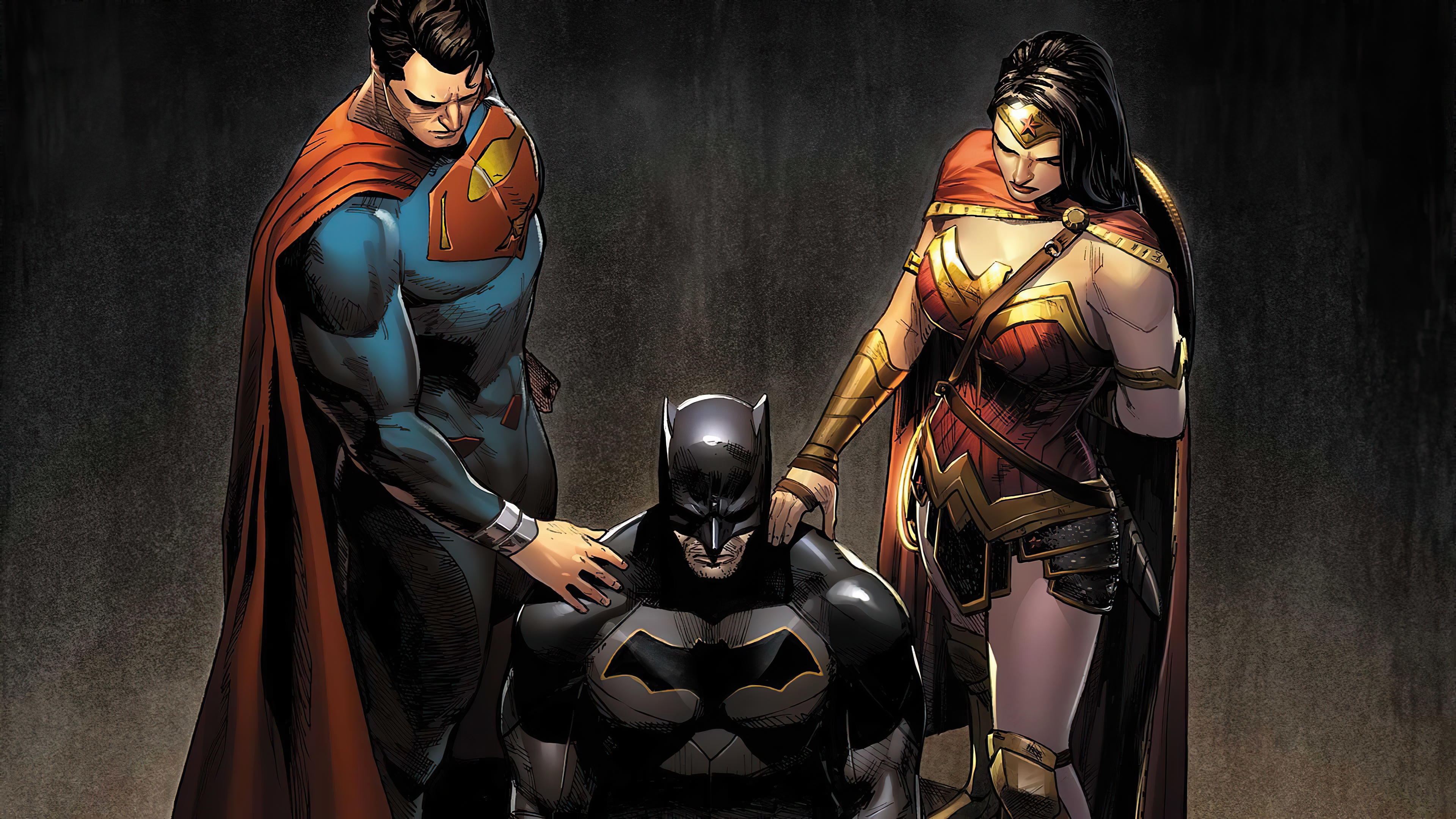 Завантажити шпалери безкоштовно Бетмен, Супермен, Комікси, Комікси Dc, Чудова Жінка, Ліга Справедливості картинка на робочий стіл ПК
