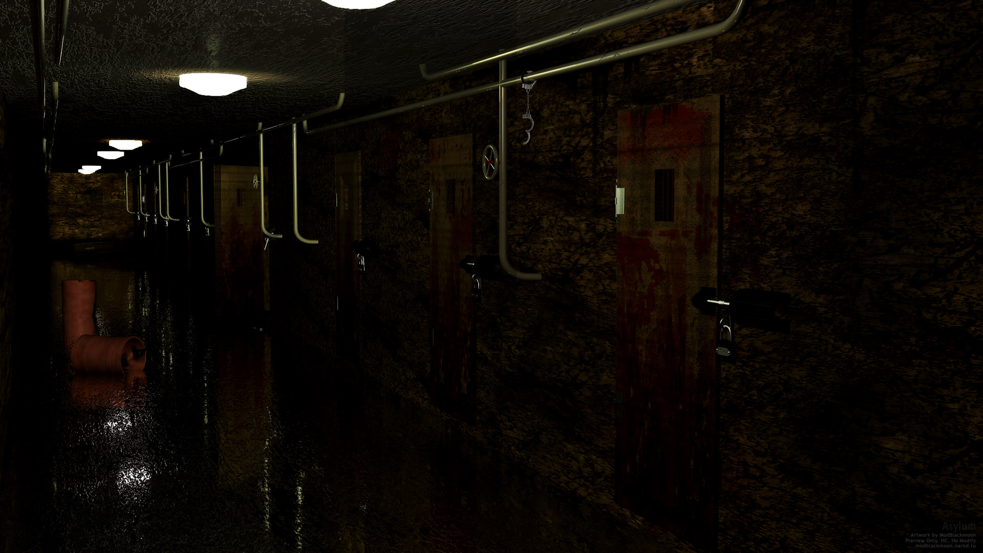 Download mobile wallpaper Dark, Creepy, Tunnel, Spooky, Cgi for free.