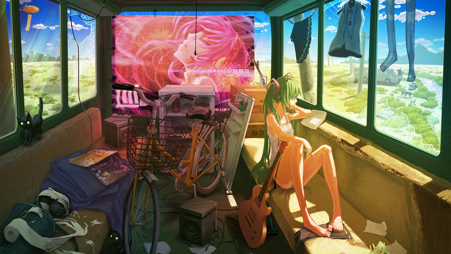 Download mobile wallpaper Anime, Vocaloid, Hatsune Miku, Luka Megurine for free.