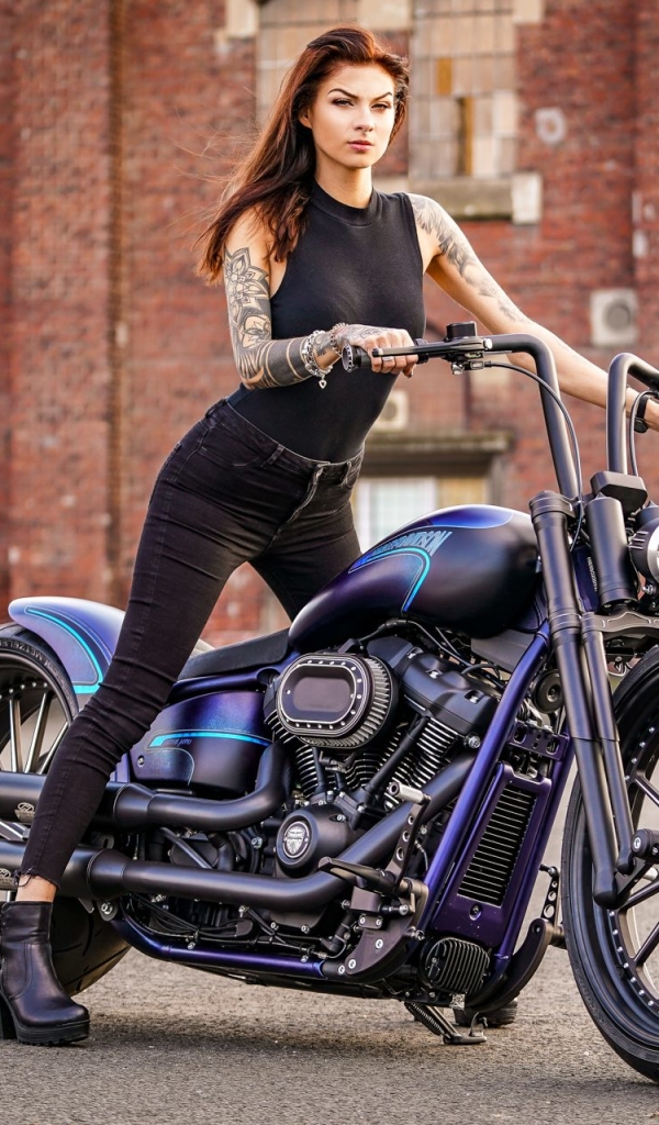 Baixar papel de parede para celular de Harley Davidson, Mulheres, Motocicleta Personalizada, Alfândega De Thunderbike, Meninas E Motocicletas, Moto Customizada gratuito.