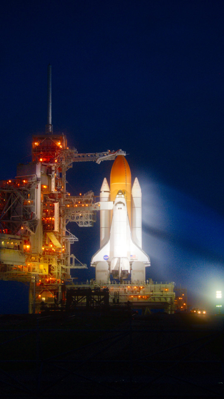 vehicles, space shuttle atlantis, space shuttle, cape canaveral, nasa, night, space shuttles