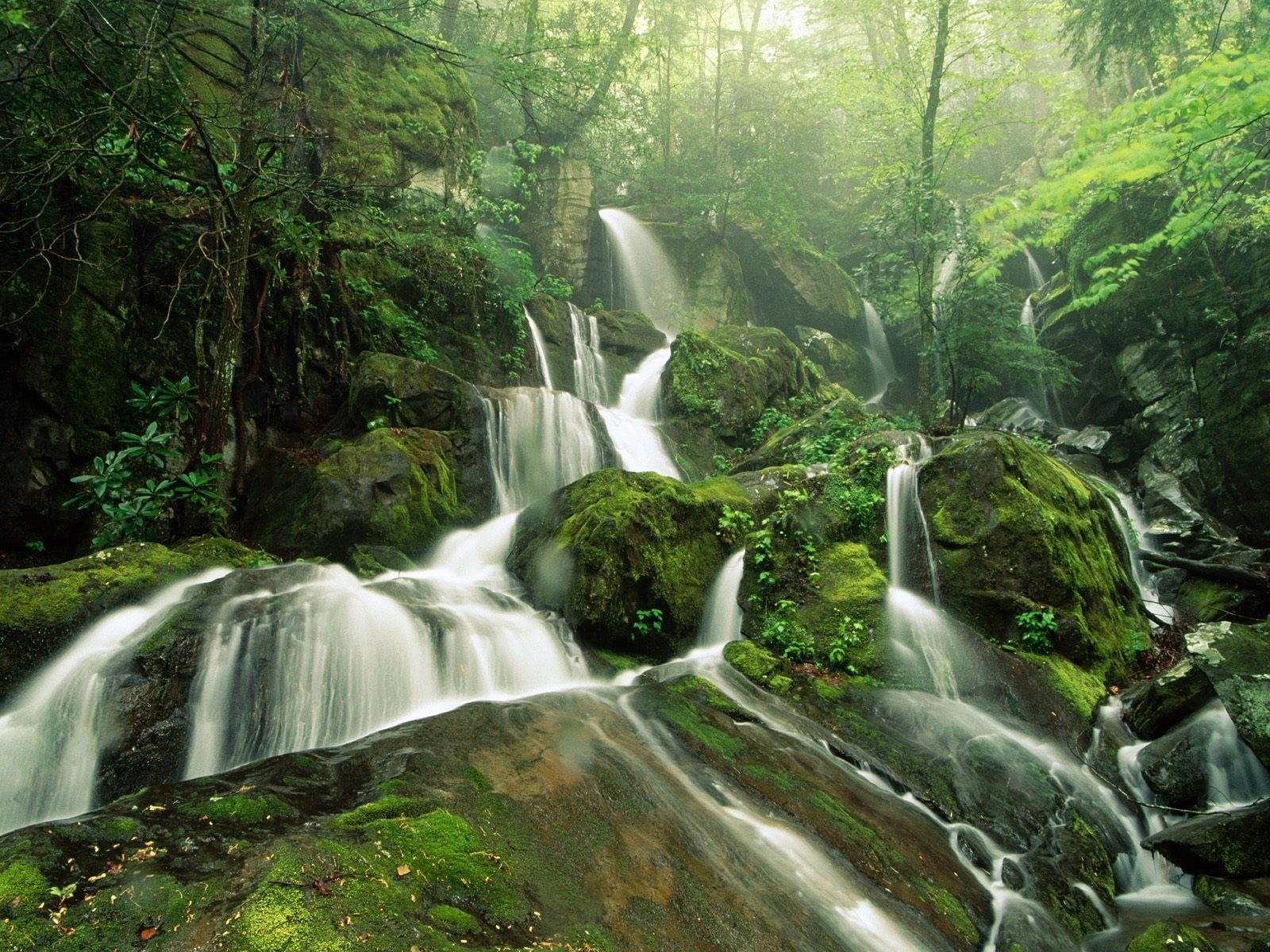 5982 скачать картинку водопады, зеленые, пейзаж - обои и заставки бесплатно