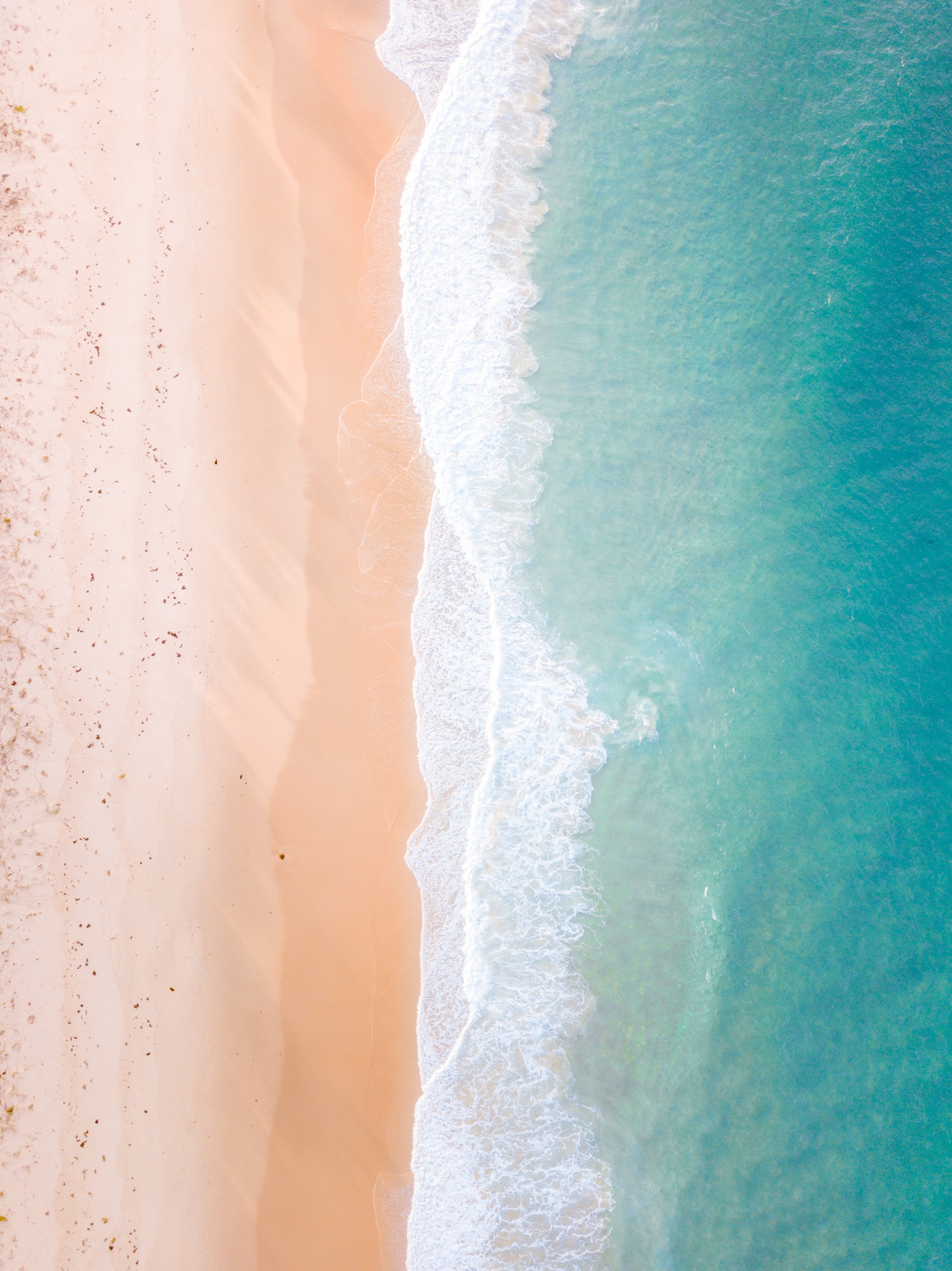 sea, nature, beach, view from above, surf, wave