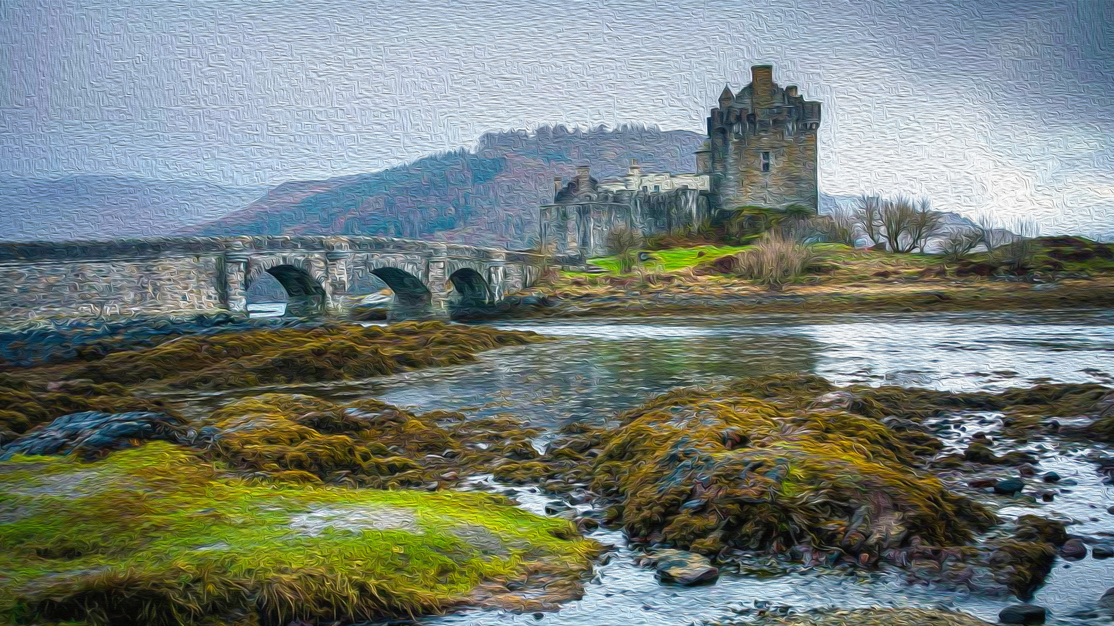 man made, eilean donan castle, bridge, castle, loch duich, scotland, castles
