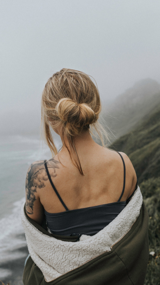Download mobile wallpaper Sea, Tattoo, Mood, Women for free.