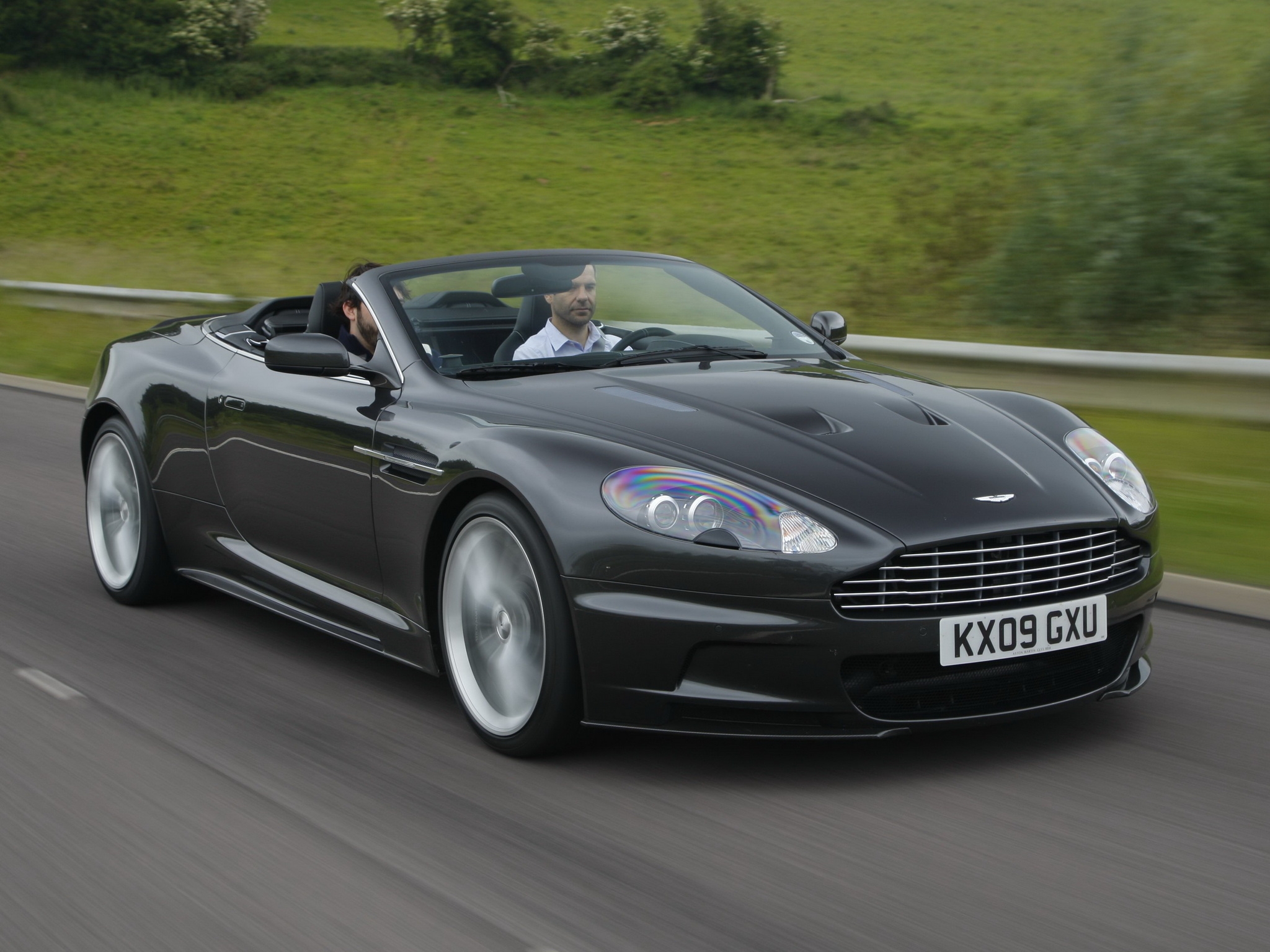 auto, aston martin, cars, black, front view, speed, dbs, 2009 download HD wallpaper