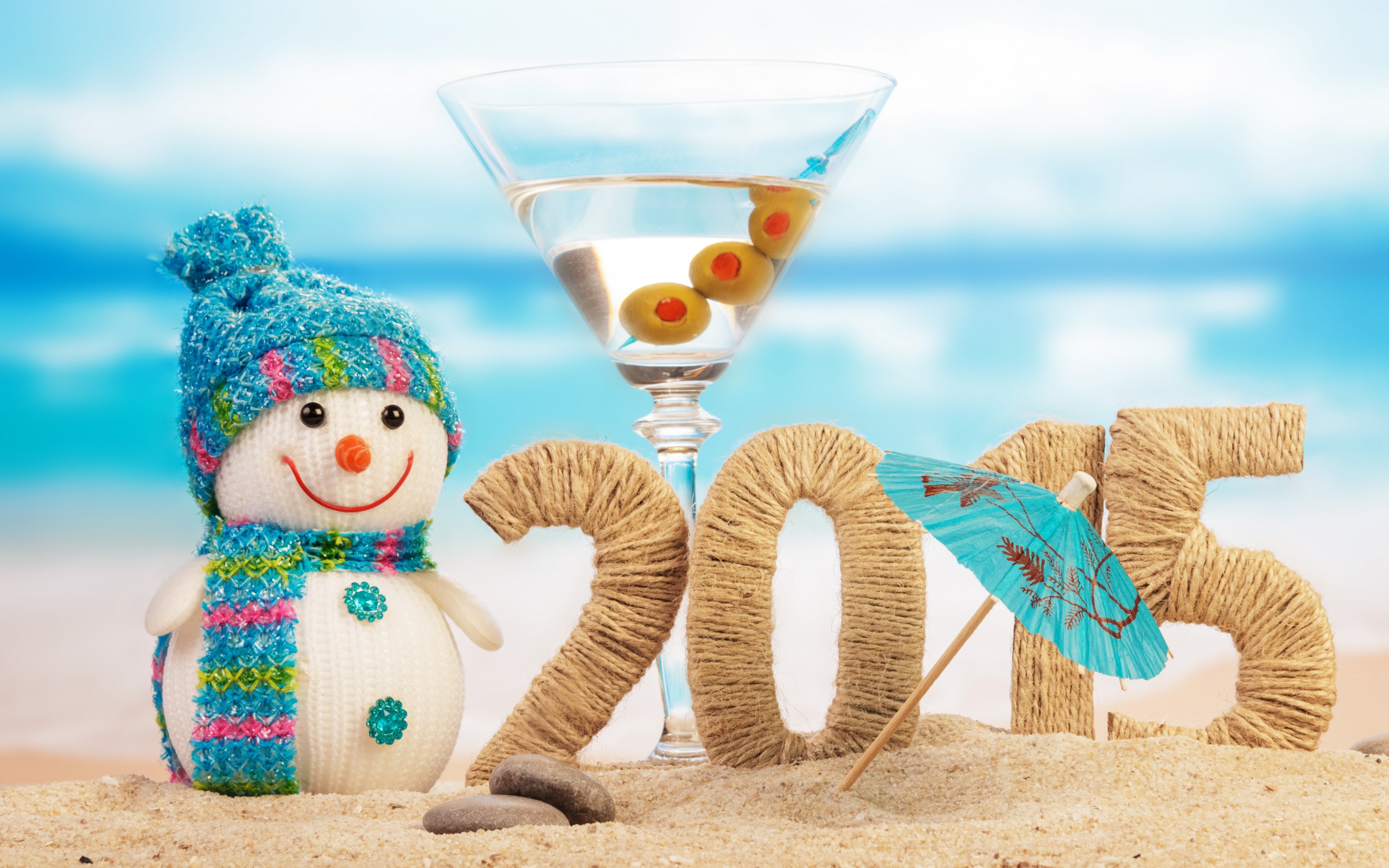 1490541 Hintergrundbild herunterladen feiertage, neujahr 2015, feier, neujahr, schneemann - Bildschirmschoner und Bilder kostenlos