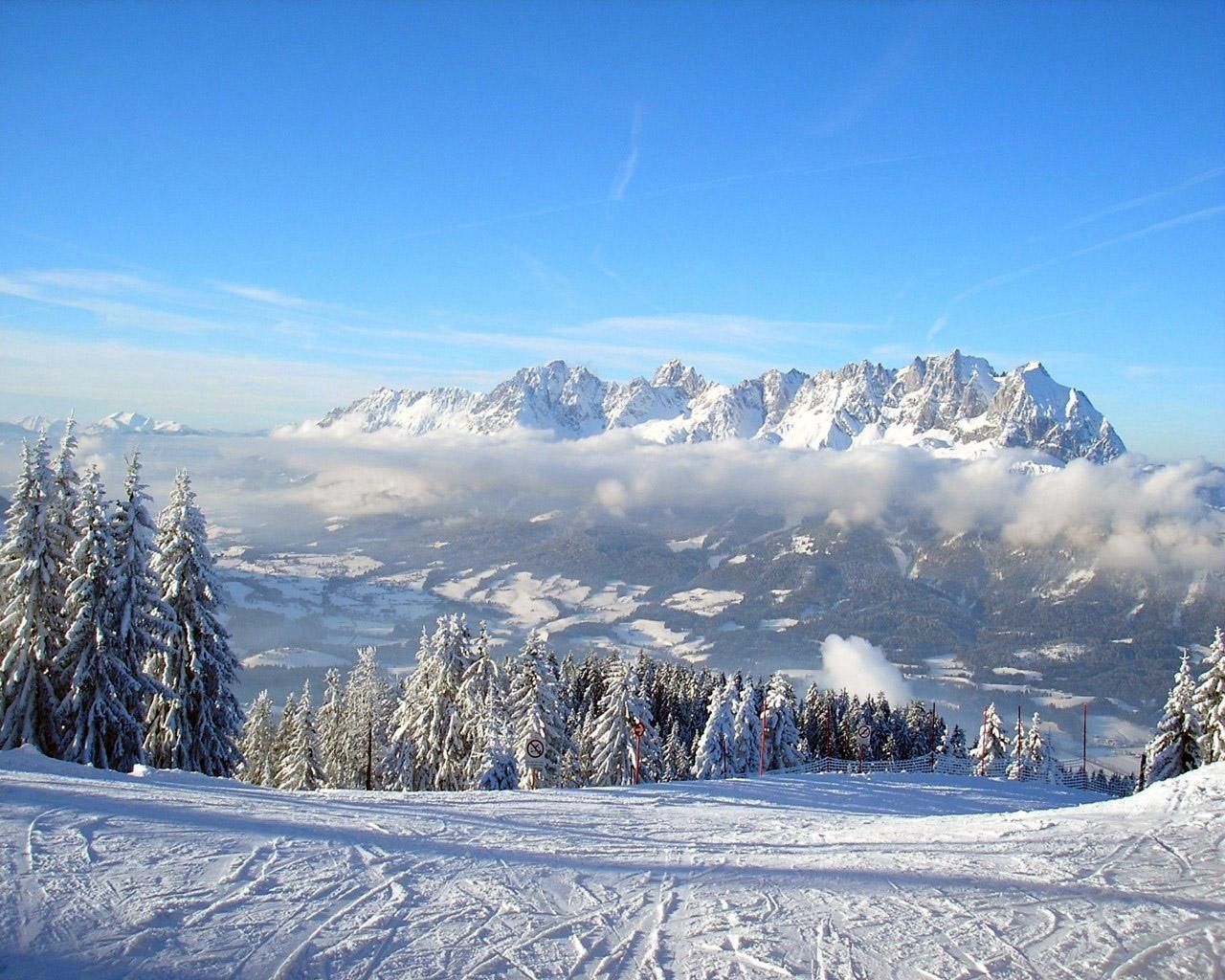 140154 descargar fondo de pantalla estación de esquí, naturaleza, niebla, descendencia, linaje, esquí: protectores de pantalla e imágenes gratis
