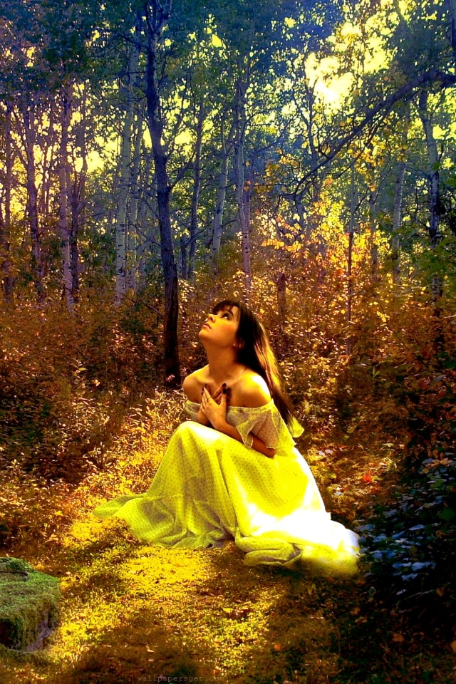 Download mobile wallpaper Forest, Tree, Beautiful, Women, Grave for free.