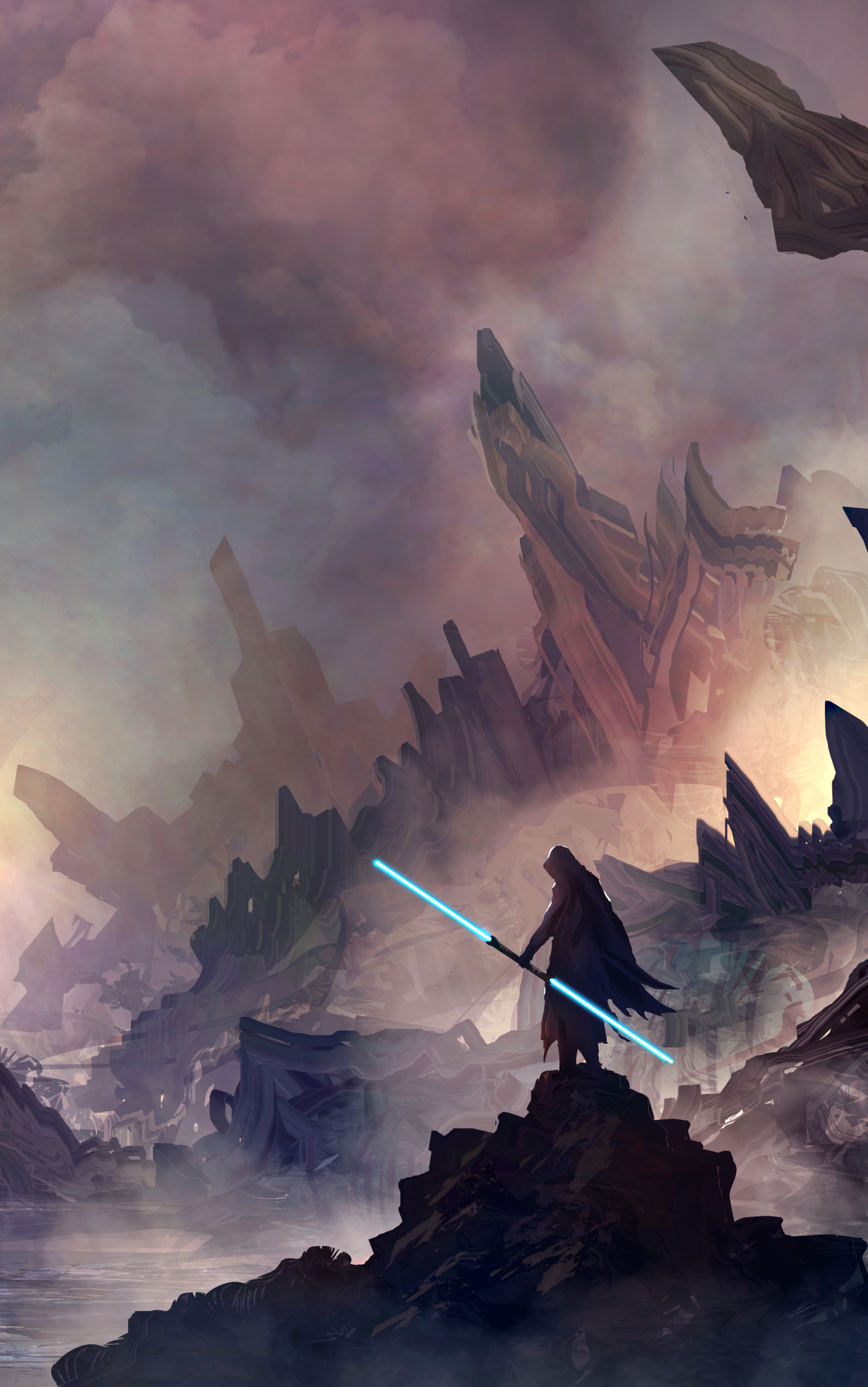 Download mobile wallpaper Warrior, Sci Fi, Lightsaber for free.