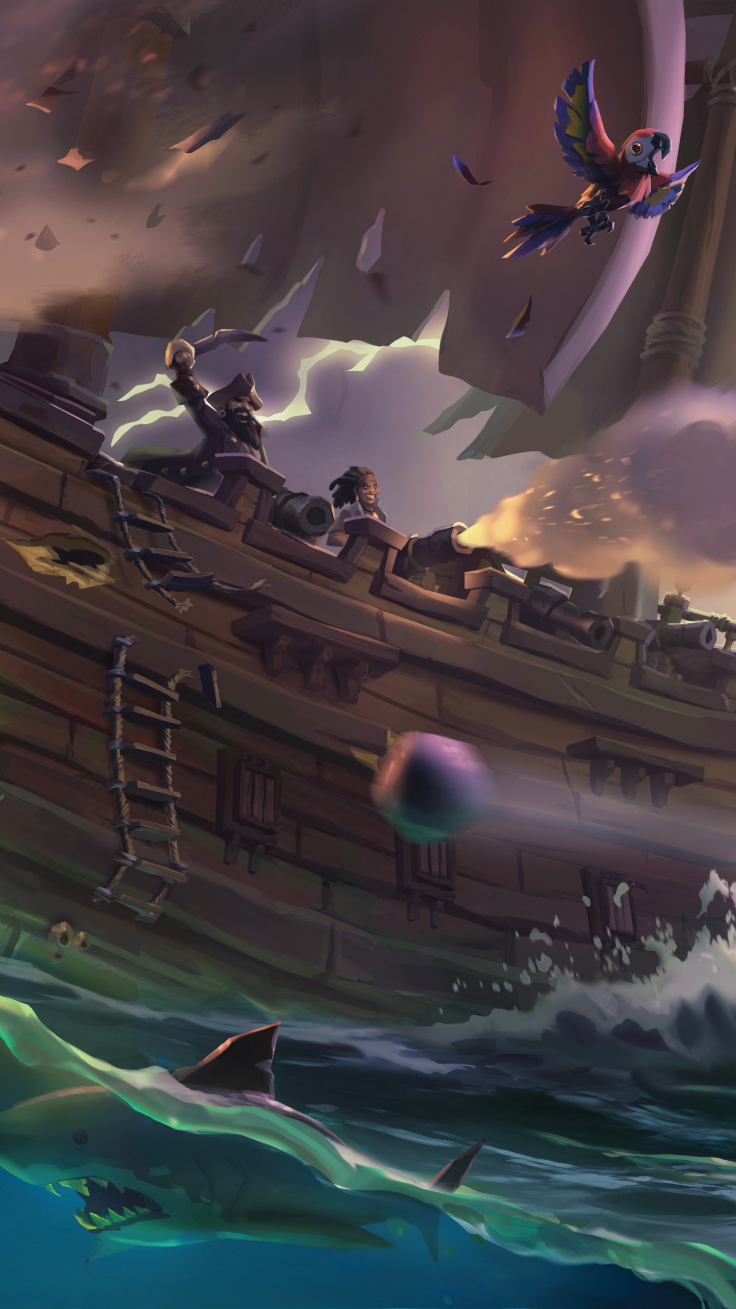 Handy-Wallpaper Pirat, Computerspiele, Piratenschiff, Sea Of Thieves kostenlos herunterladen.