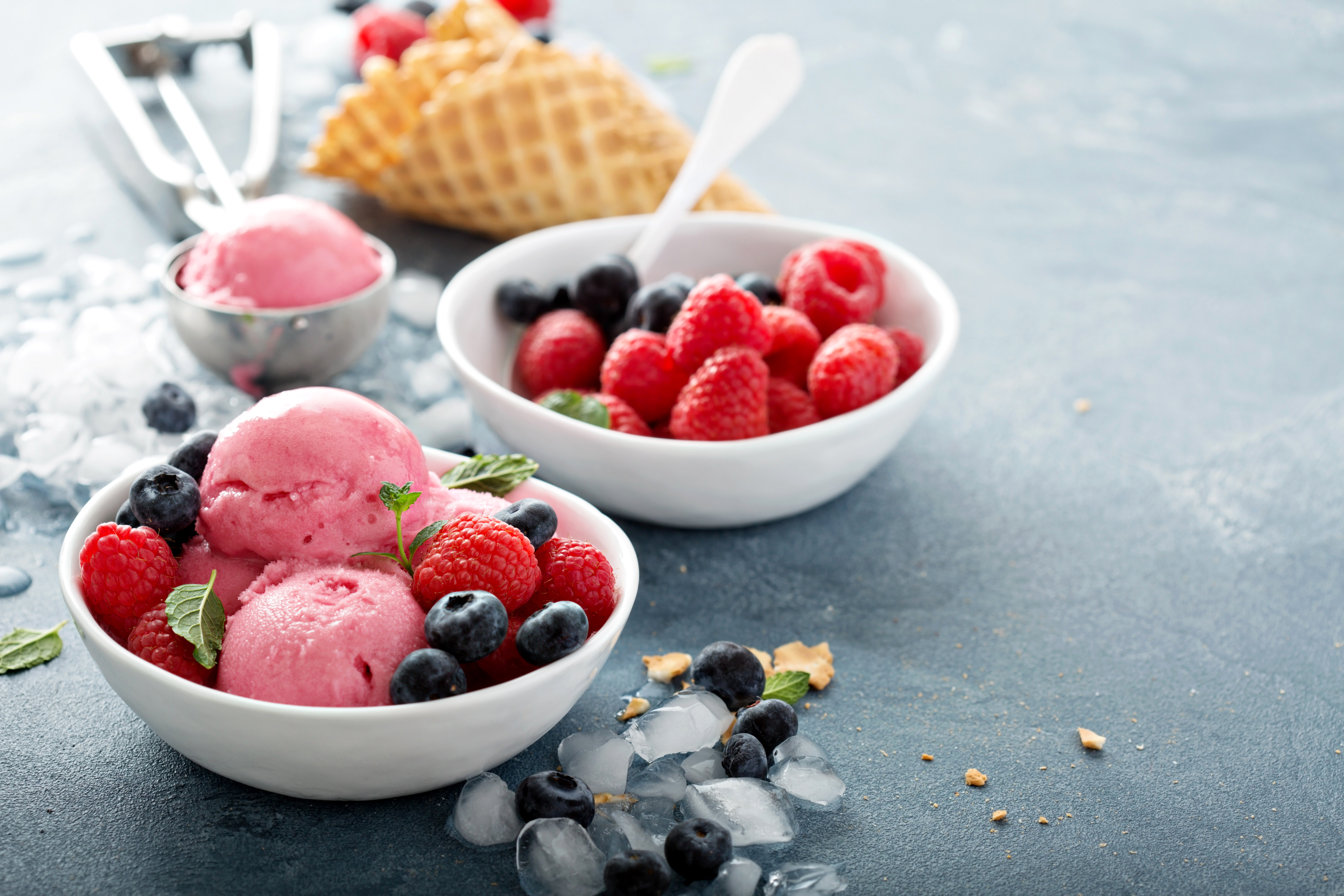 Free download wallpaper Food, Blueberry, Raspberry, Ice Cream, Still Life, Berry, Fruit on your PC desktop