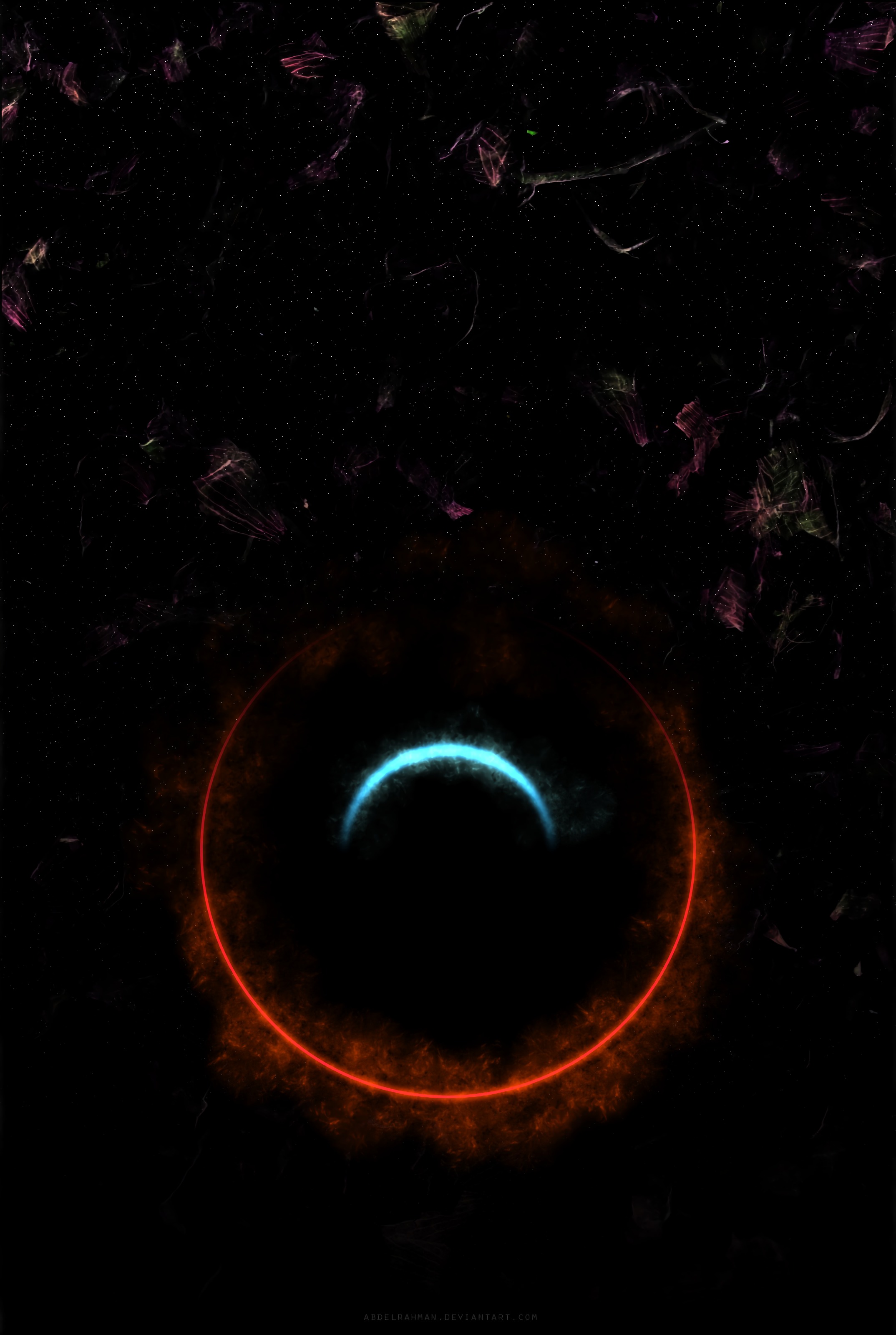smoke, dark, ring, glow Desktop Wallpaper