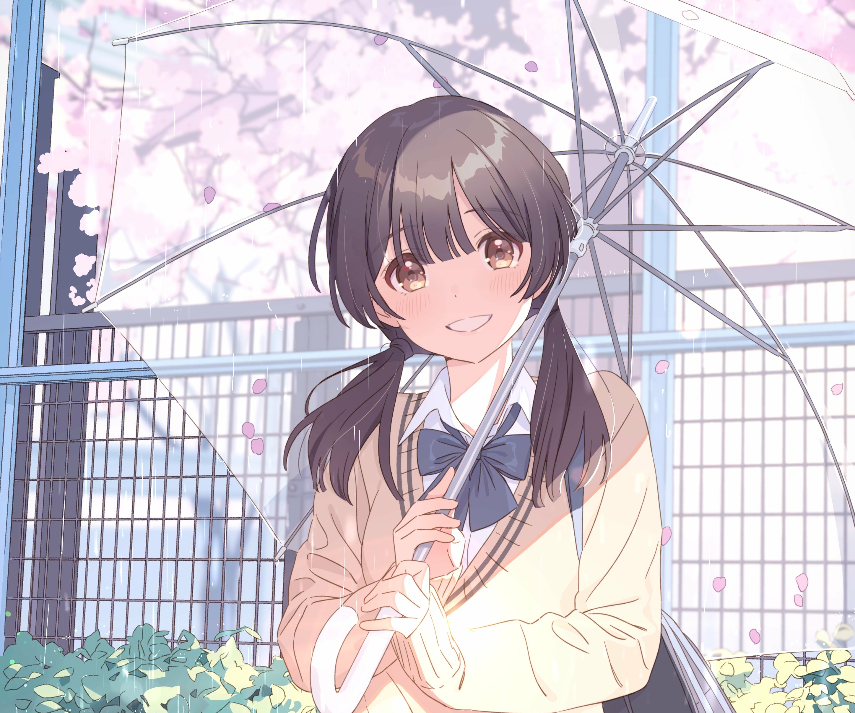 Download mobile wallpaper Anime, Girl, Umbrella for free.