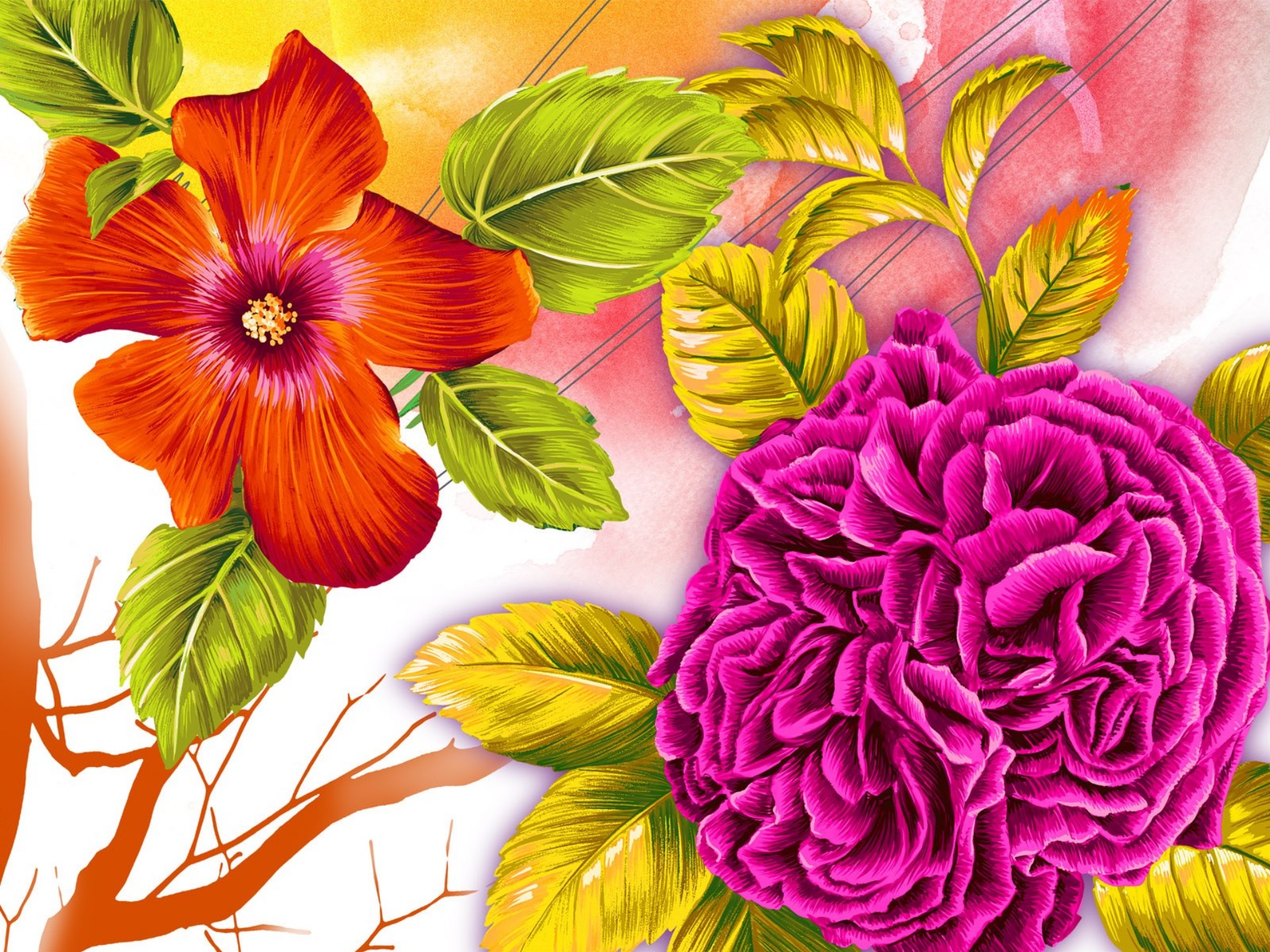 Free download wallpaper Flowers, Flower, Colors, Colorful, Artistic on your PC desktop