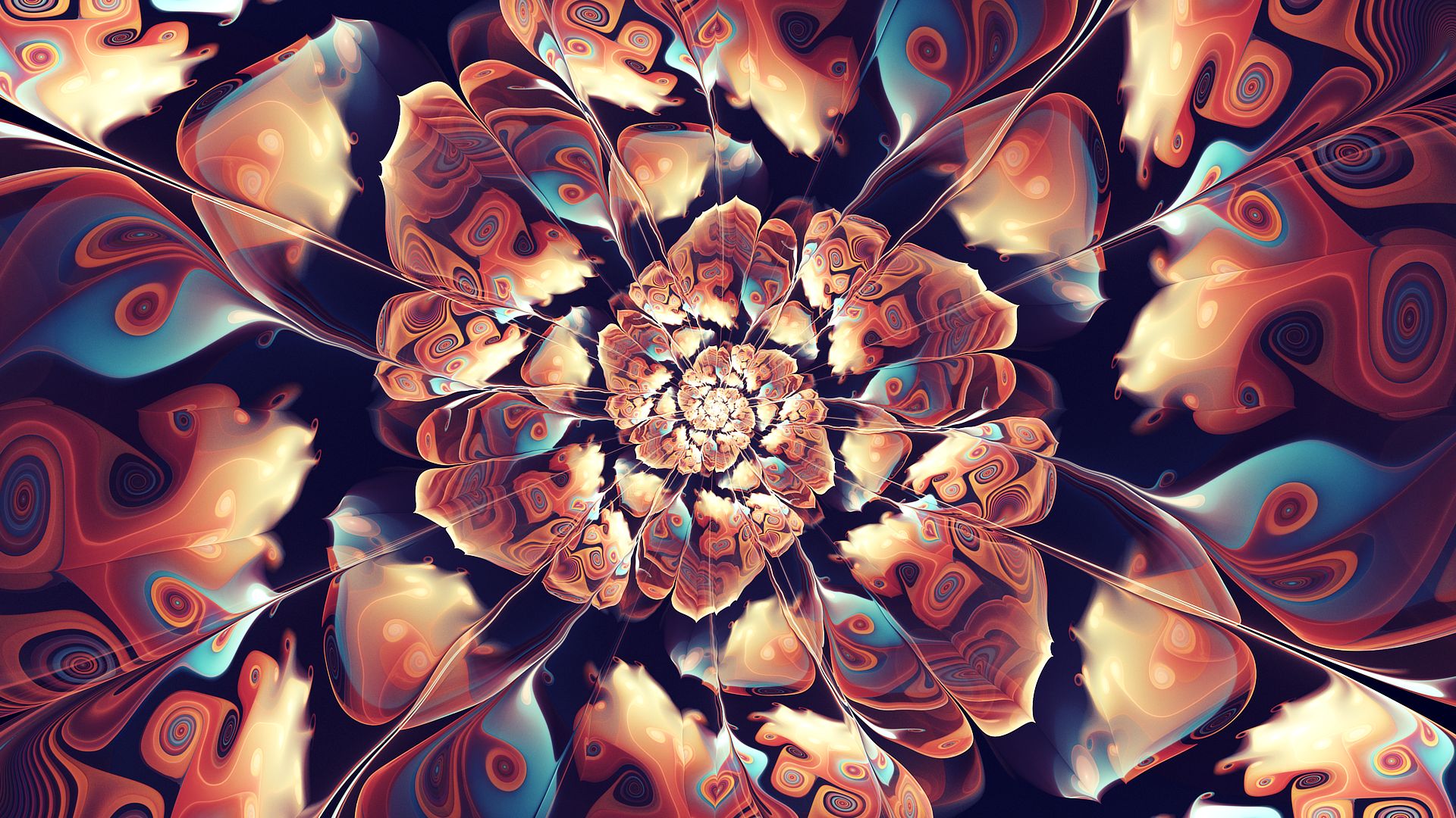 Free download wallpaper Abstract, Flower, Fractal on your PC desktop