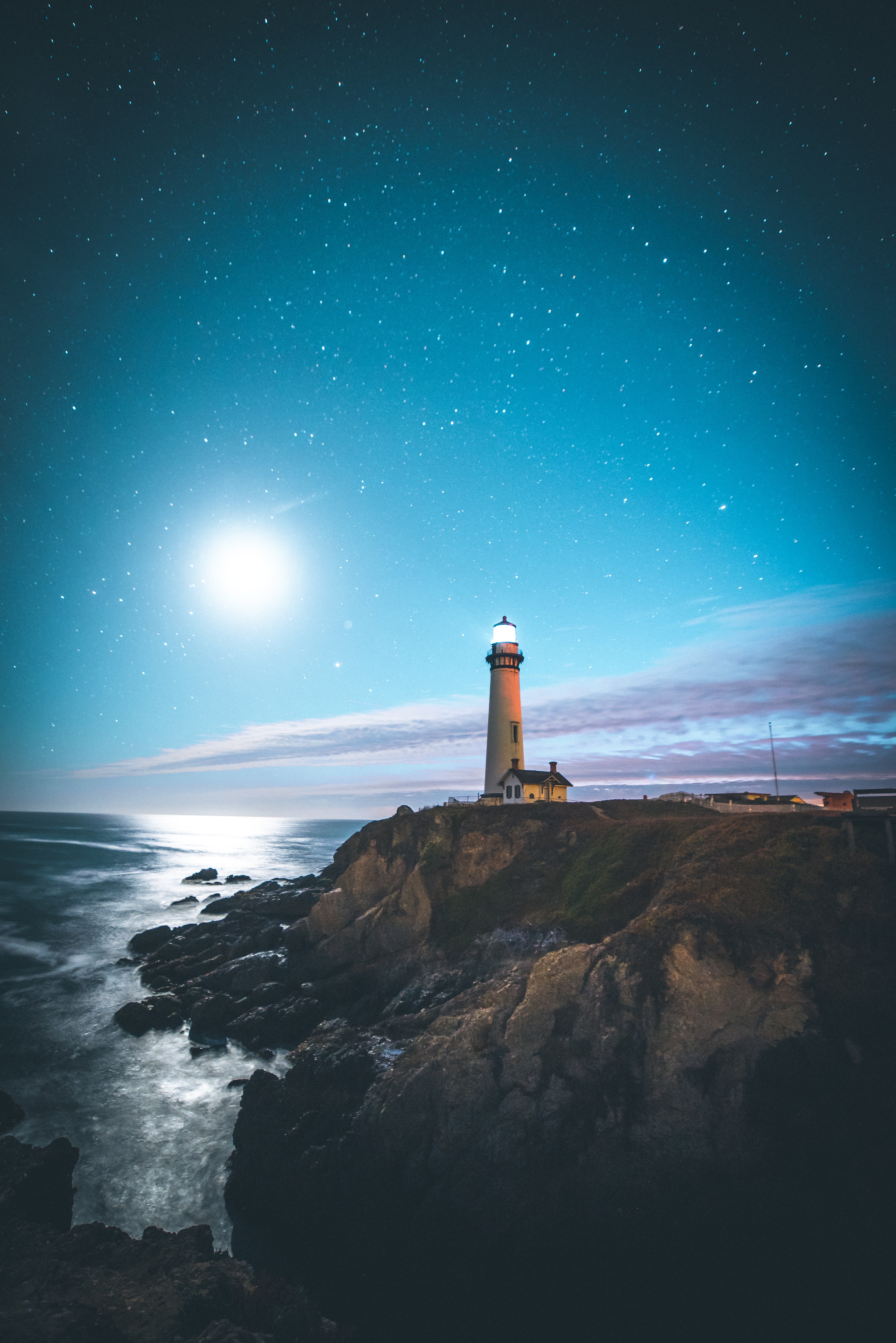 bank, united states, starry sky, shore, nature, usa, lighthouse, pescadero iphone wallpaper