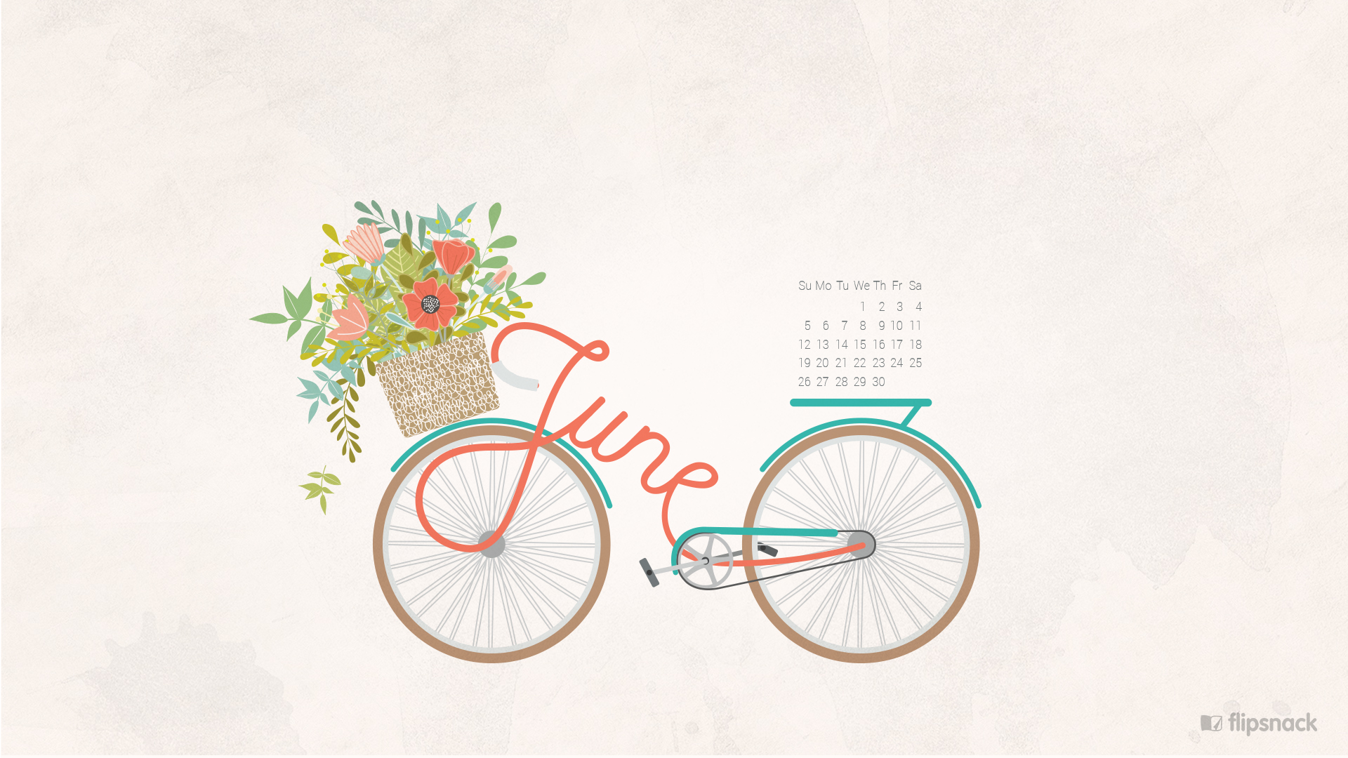 Скачать обои бесплатно Цветок, Разное, Велосипед, Календарь картинка на рабочий стол ПК