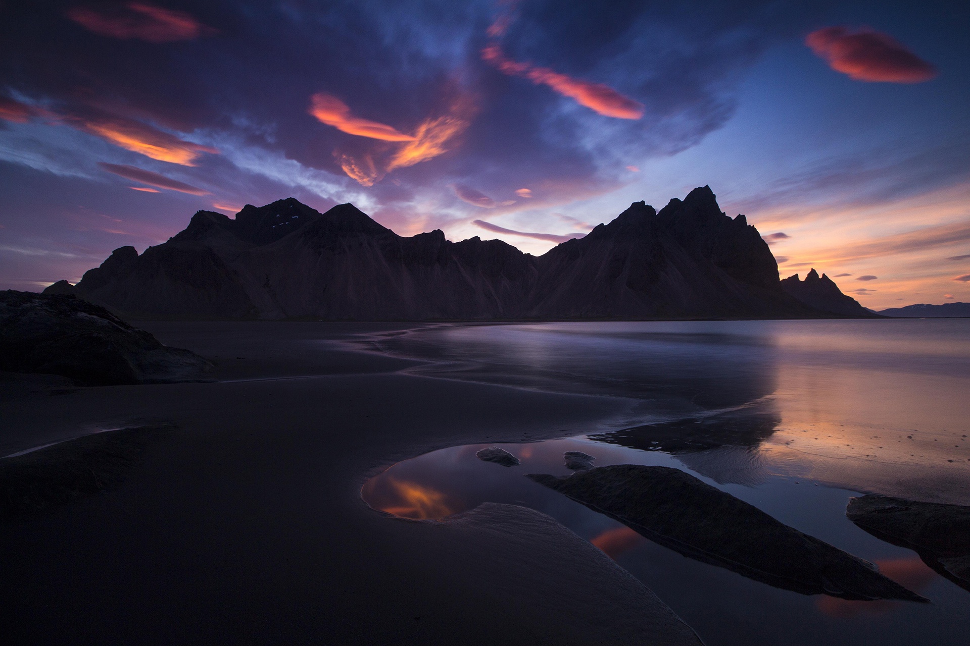 Download mobile wallpaper Mountains, Earth, Iceland, Vestrahorn for free.