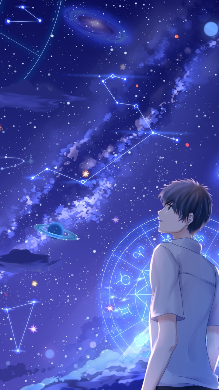 Download mobile wallpaper Anime, Starry Sky, Original for free.