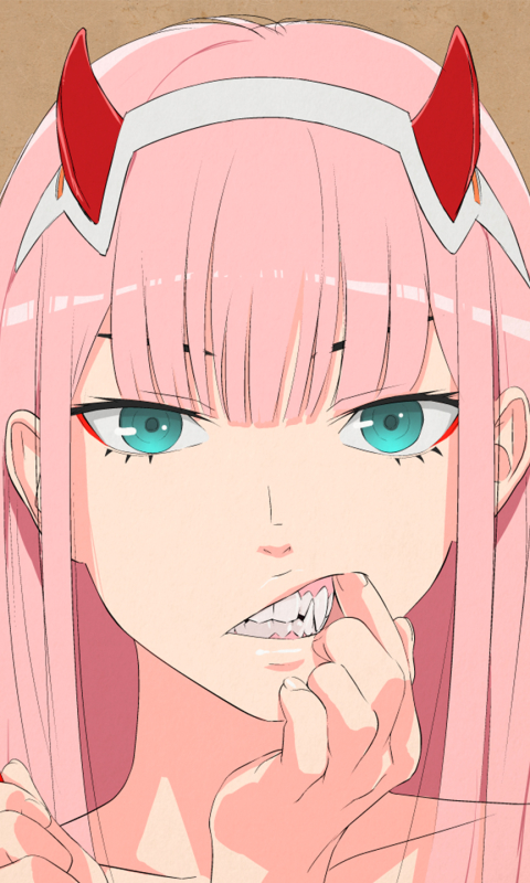 Download mobile wallpaper Anime, Green Eyes, Pink Hair, Darling In The Franxx, Zero Two (Darling In The Franxx) for free.