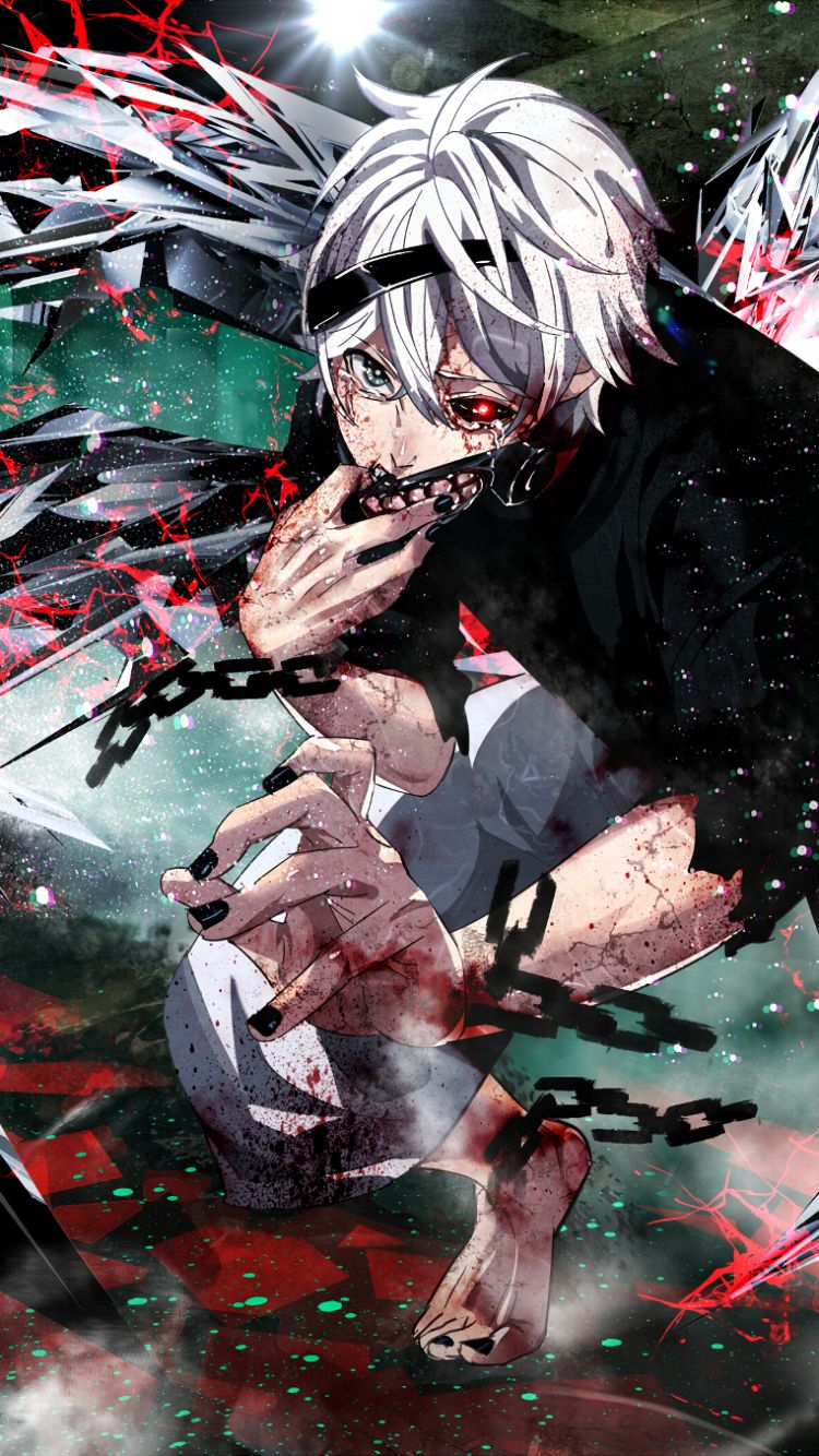 Handy-Wallpaper Animes, Ken Kanek, Tokyo Ghoul kostenlos herunterladen.