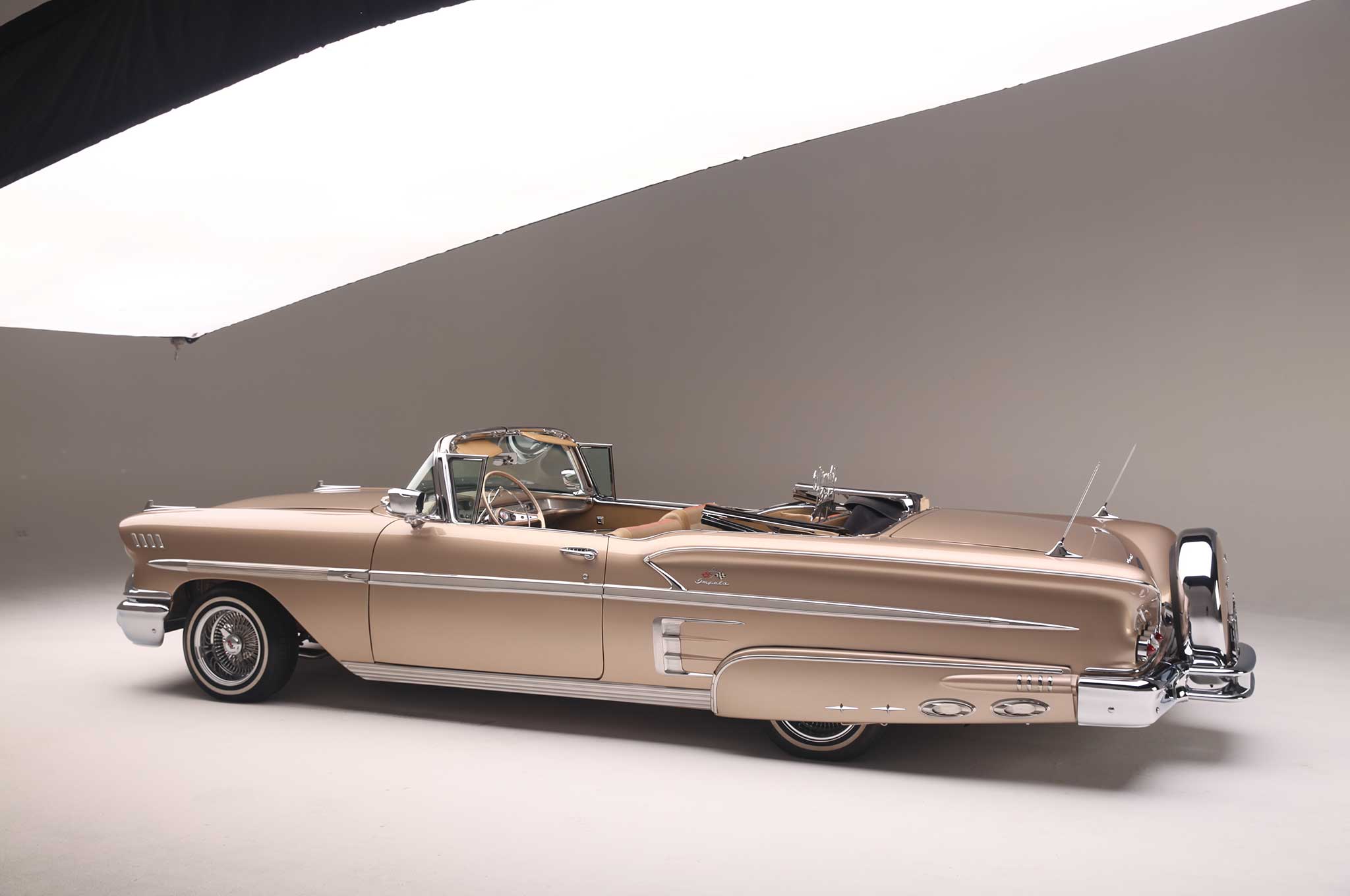 1501200 baixar papel de parede veículos, chevrolet impala conversível 1958, lowrider, carro muscular, chevrolet impala - protetores de tela e imagens gratuitamente