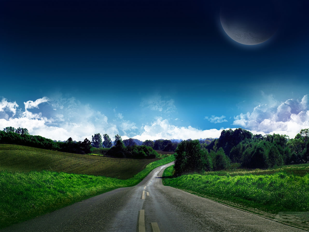 Free download wallpaper Road, Forest, Man Made on your PC desktop