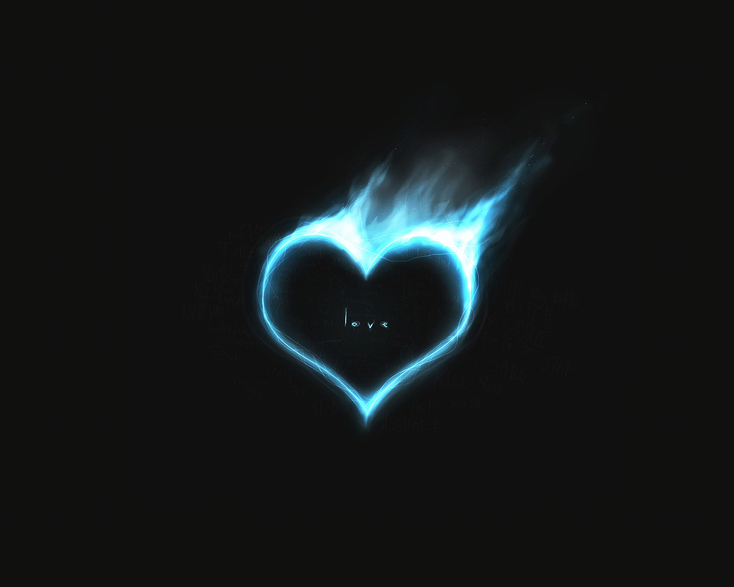 117956 descargar fondo de pantalla corazón, un corazón, fuego, arte, amor, para quemar, arder: protectores de pantalla e imágenes gratis