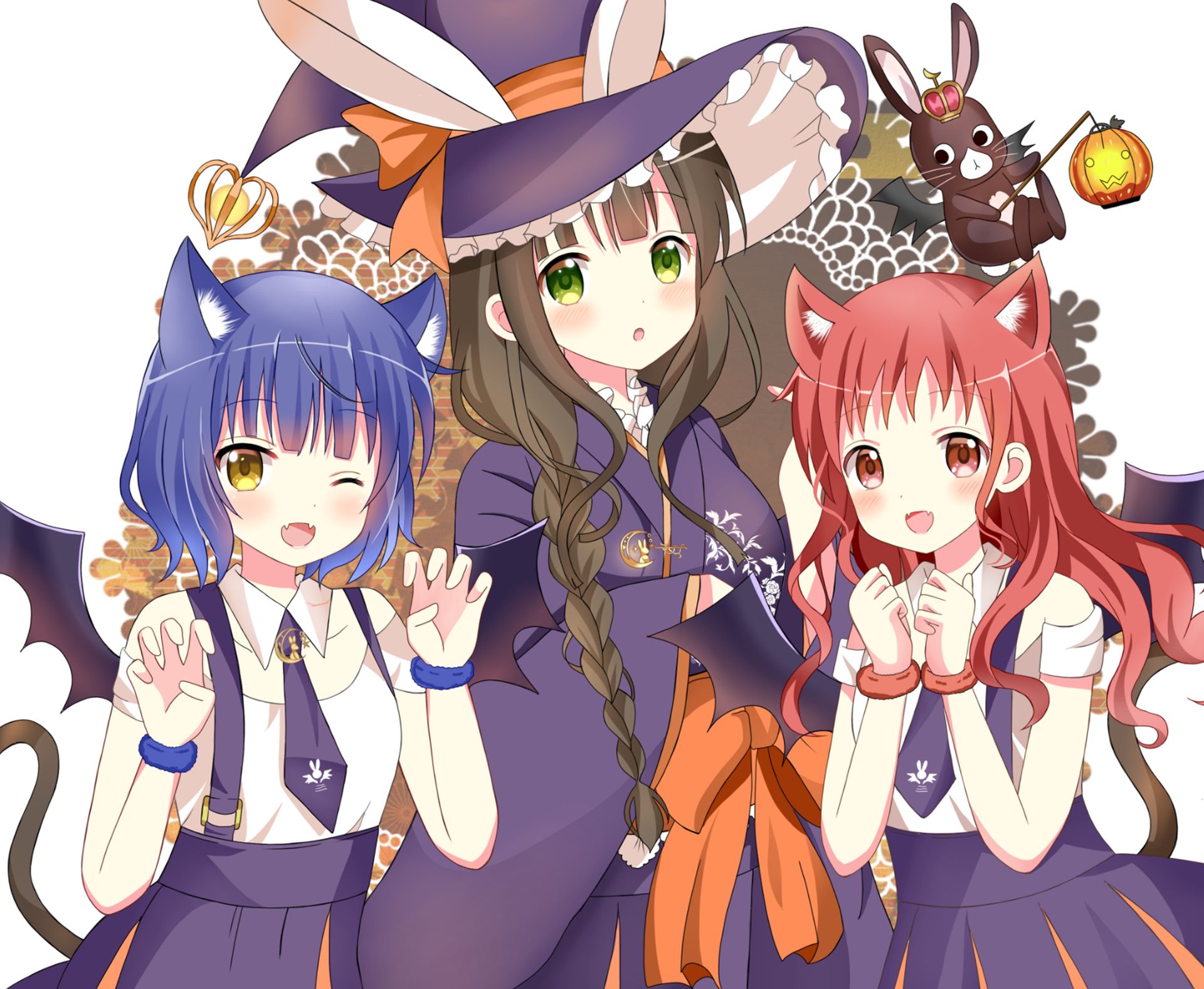 anime, is the order a rabbit?, chiya ujimatsu, maya jouga, megumi natsu