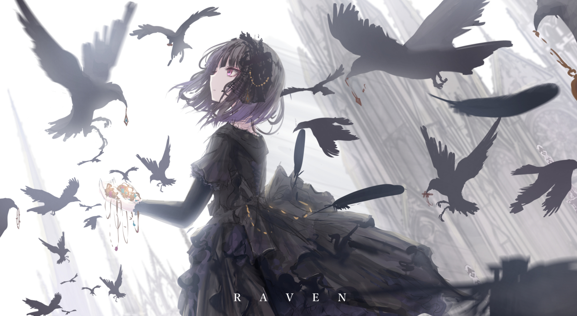 Free download wallpaper Anime, Raven, Original, Black Dress on your PC desktop