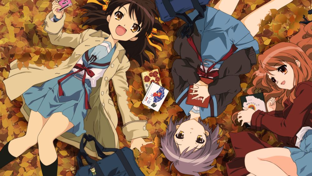 Fond d'écran HD: Animé, La Mélancolie De Haruhi Suzumiya, Yeux Marrons