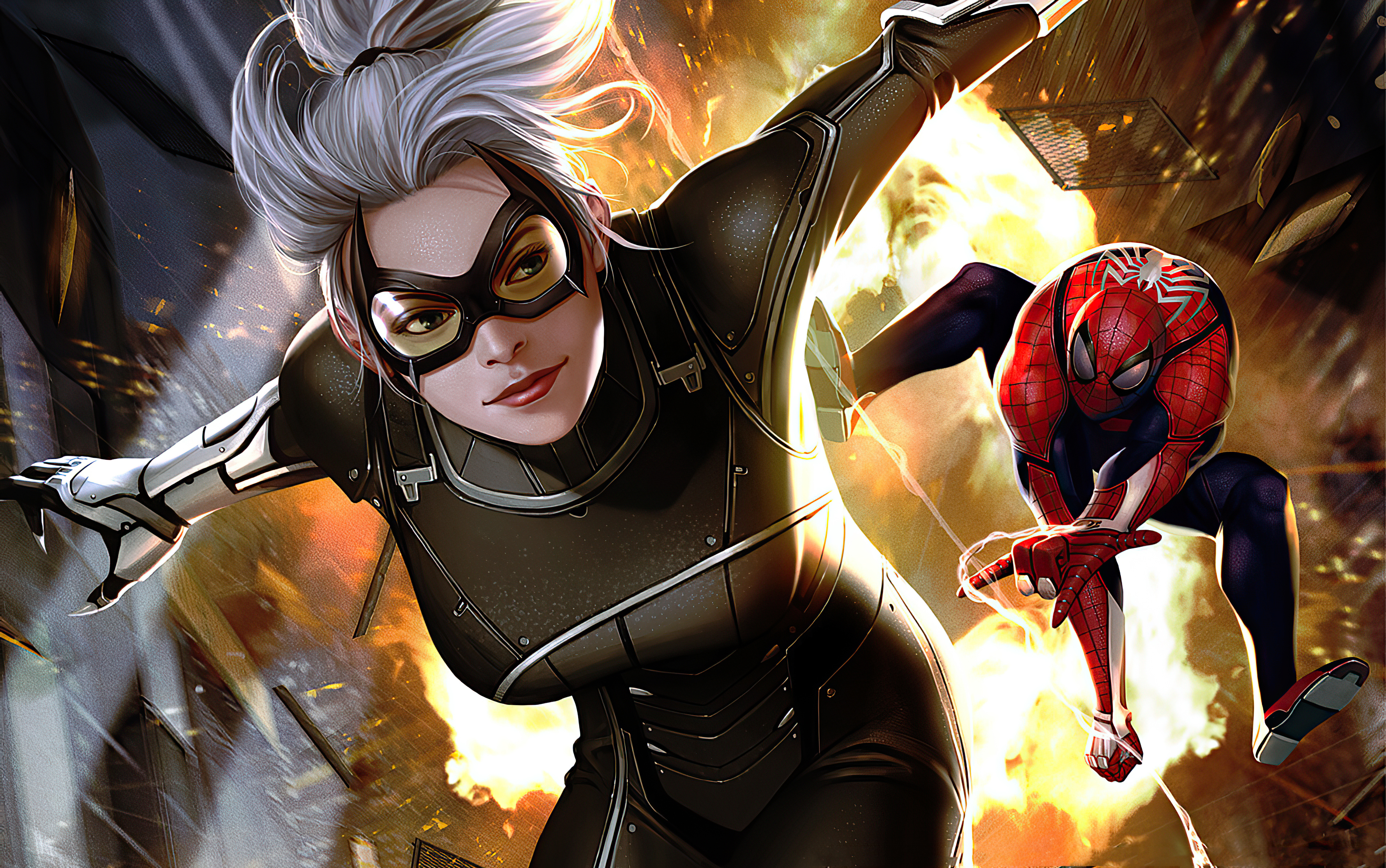 Download mobile wallpaper Spider Man, Black Cat, Comics, Black Cat (Marvel Comics) for free.