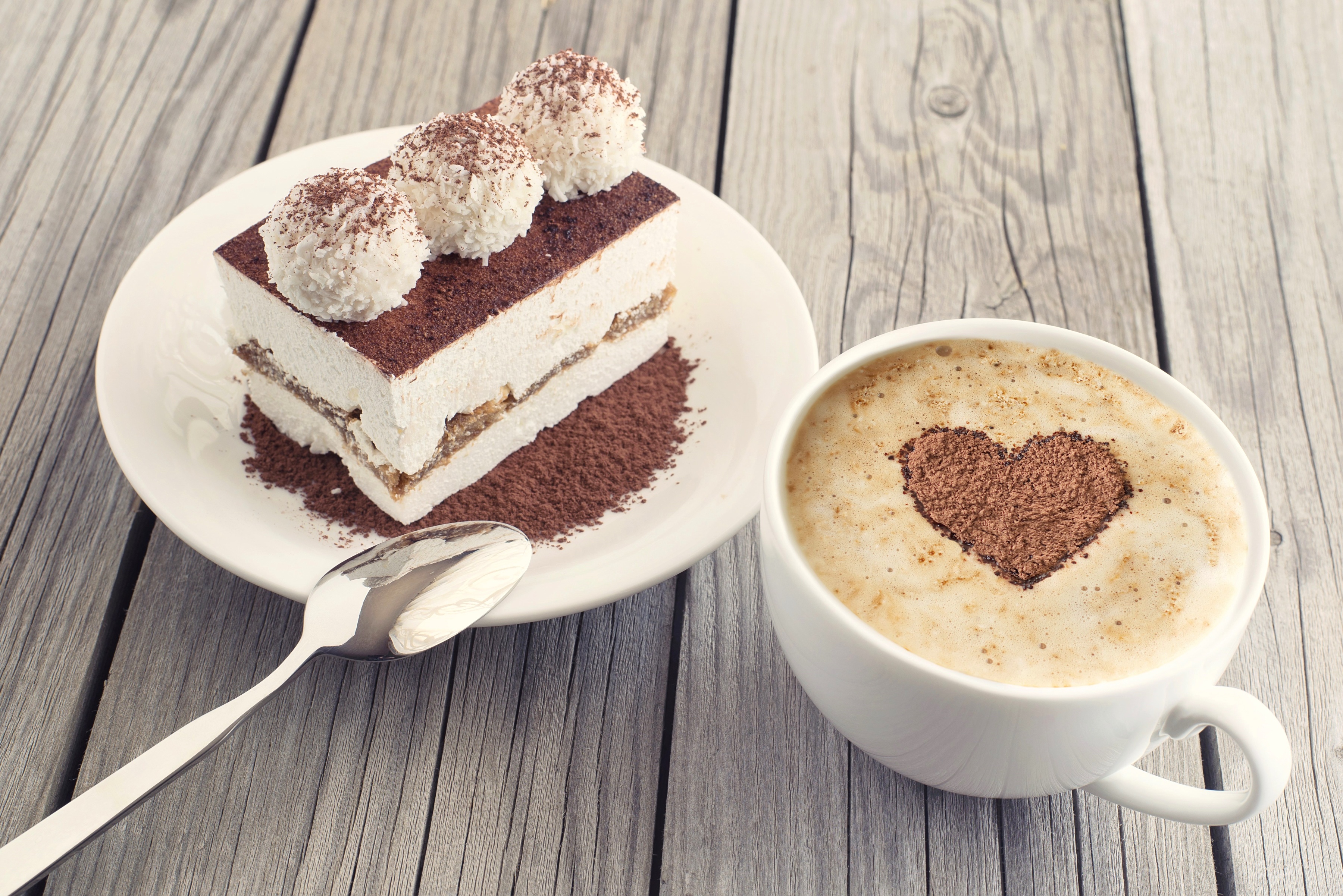 Download mobile wallpaper Food, Dessert, Coffee, Cup, Cake, Heart Shaped, Pastry for free.