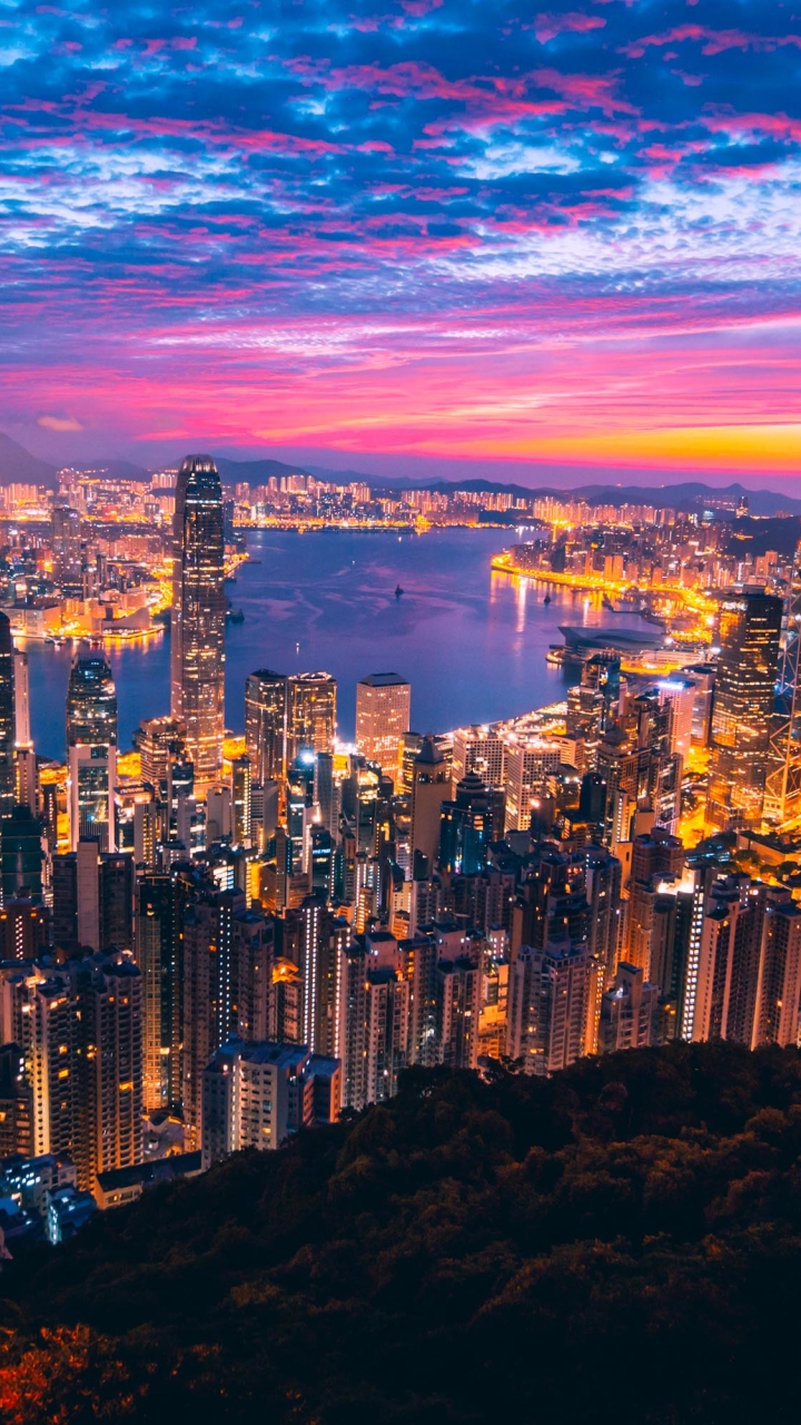 Скачать картинку Города, Город, Гонконг, Сделано Человеком в телефон бесплатно.