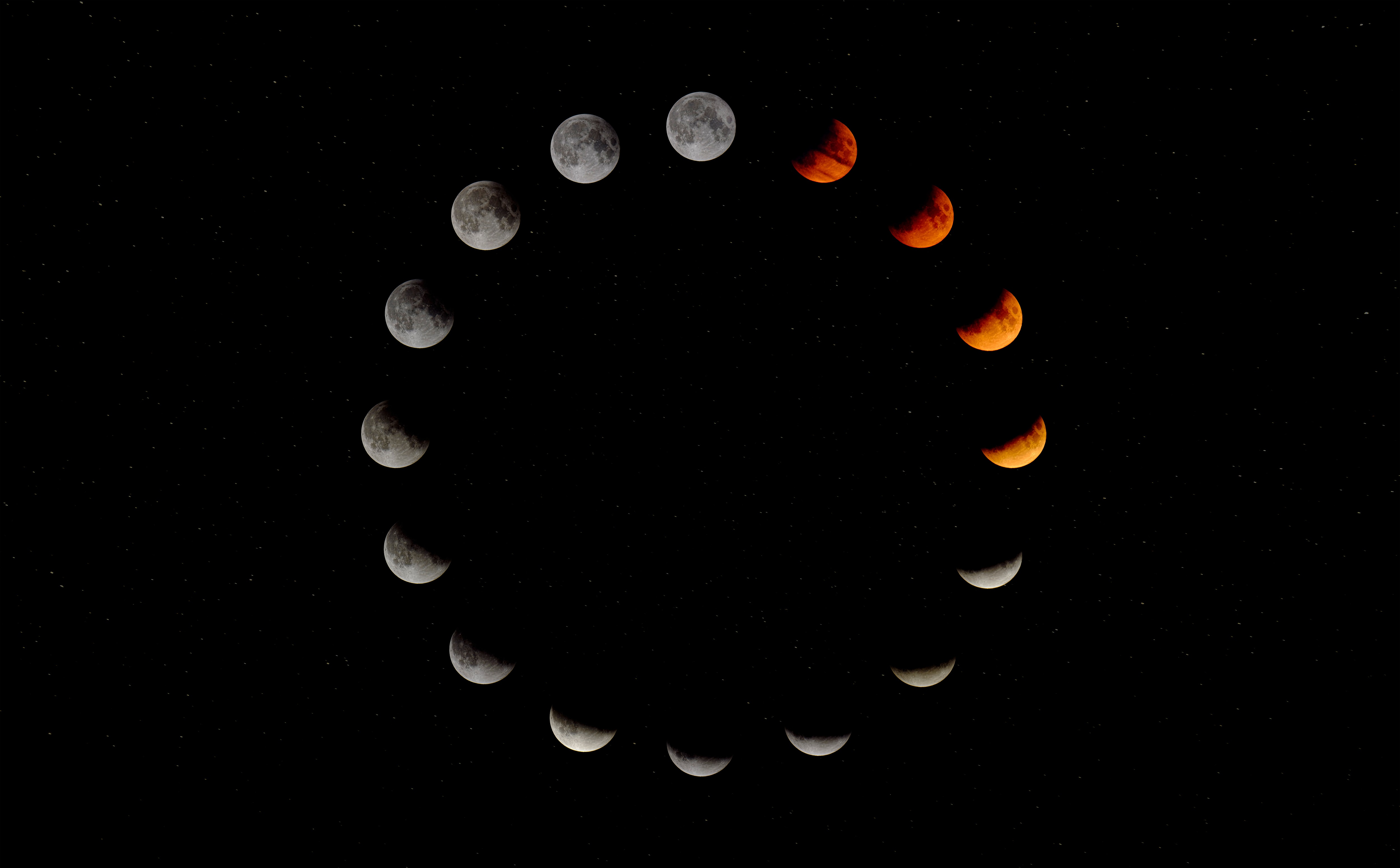 moon, astronomy, cycle, phases, universe, eclipse, phase