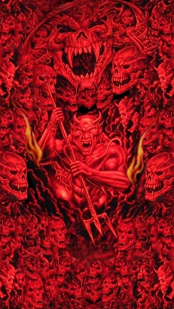 1392059 baixar papel de parede escuridão, demônio, diabo, inferno, crânio, caveira, vermelho - protetores de tela e imagens gratuitamente