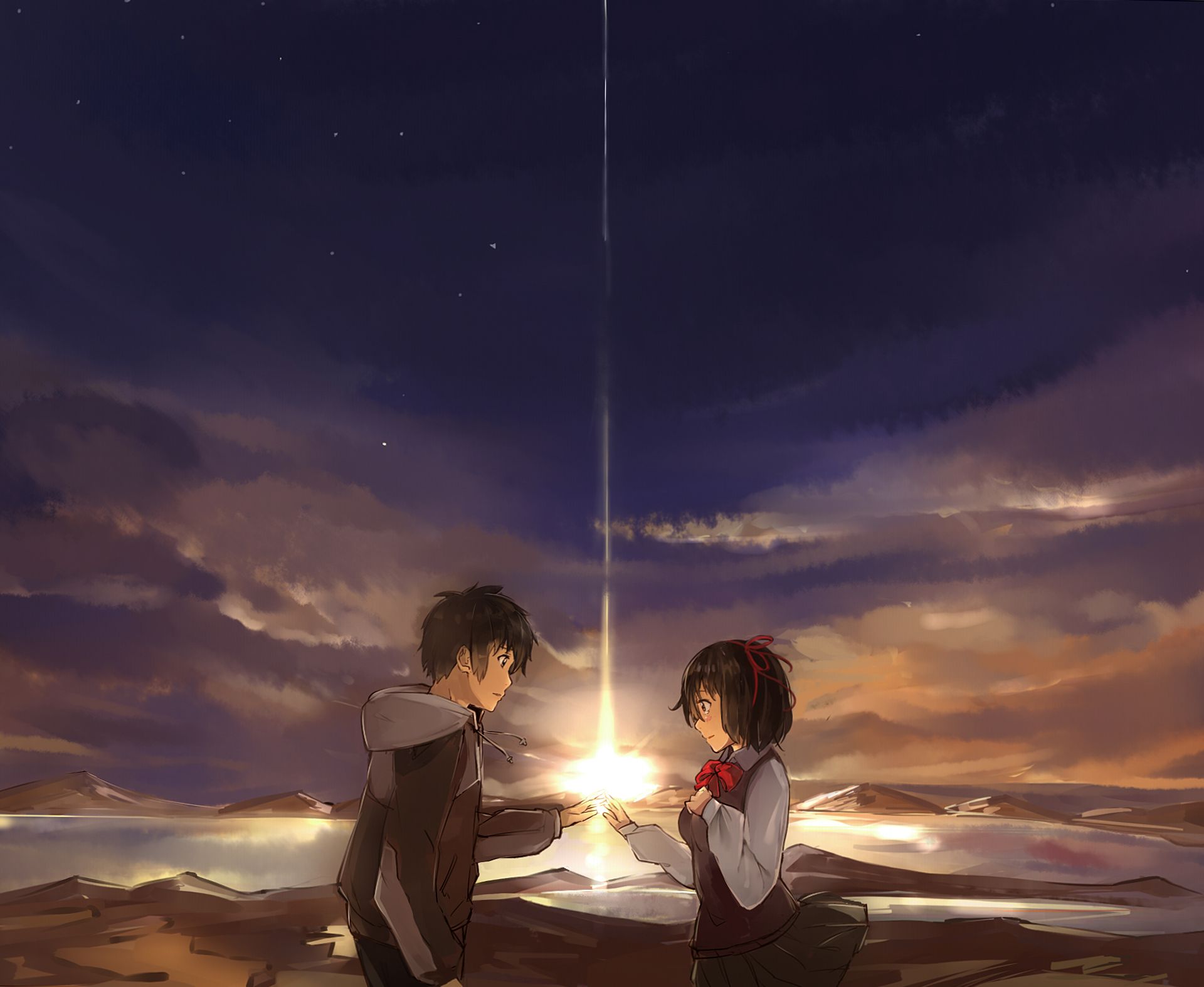 Téléchargez gratuitement l'image Animé, Your Name, Kimi No Na Wa, Mitsuha Miyamizu, Taki Tachibana sur le bureau de votre PC