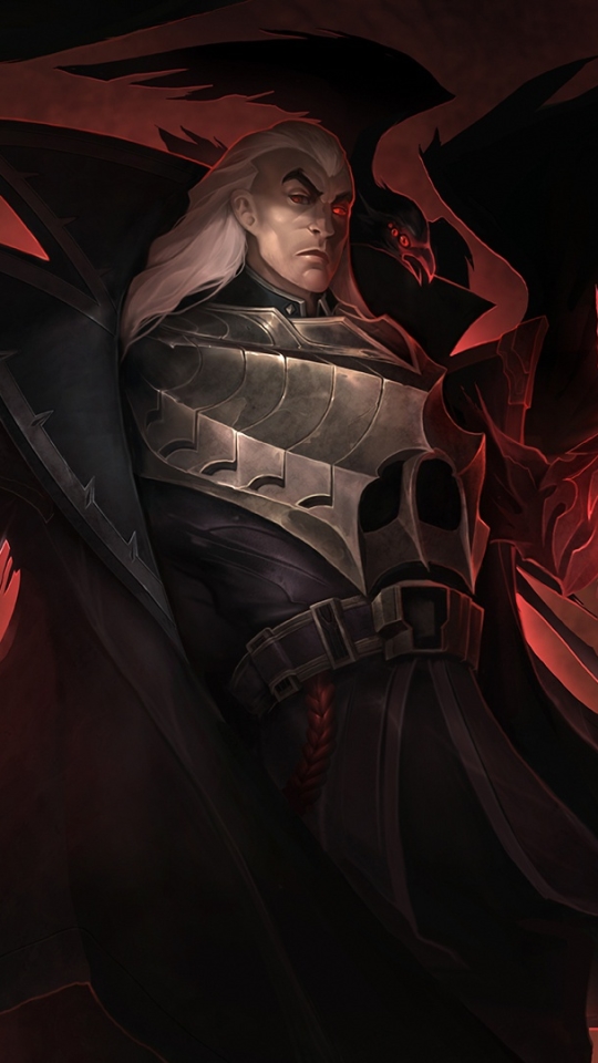 Download mobile wallpaper League Of Legends, Video Game, White Hair, Angel Warrior, Swain (League Of Legends) for free.