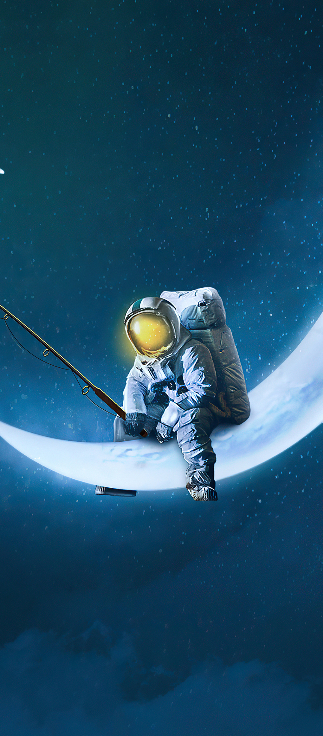 Descarga gratuita de fondo de pantalla para móvil de Luna, Ciencia Ficción, Astronauta, Pescar.