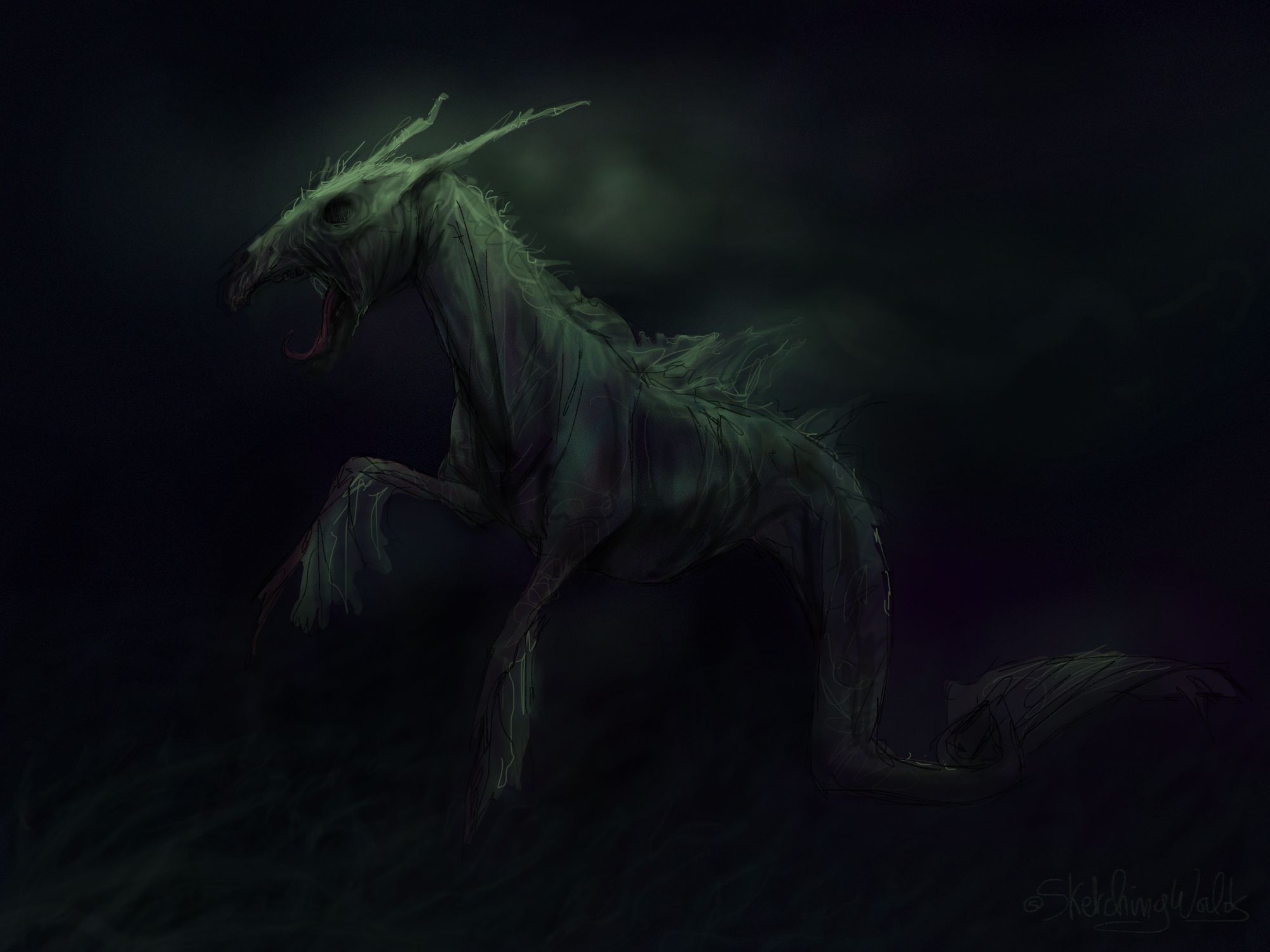 Free download wallpaper Dark, Creature on your PC desktop