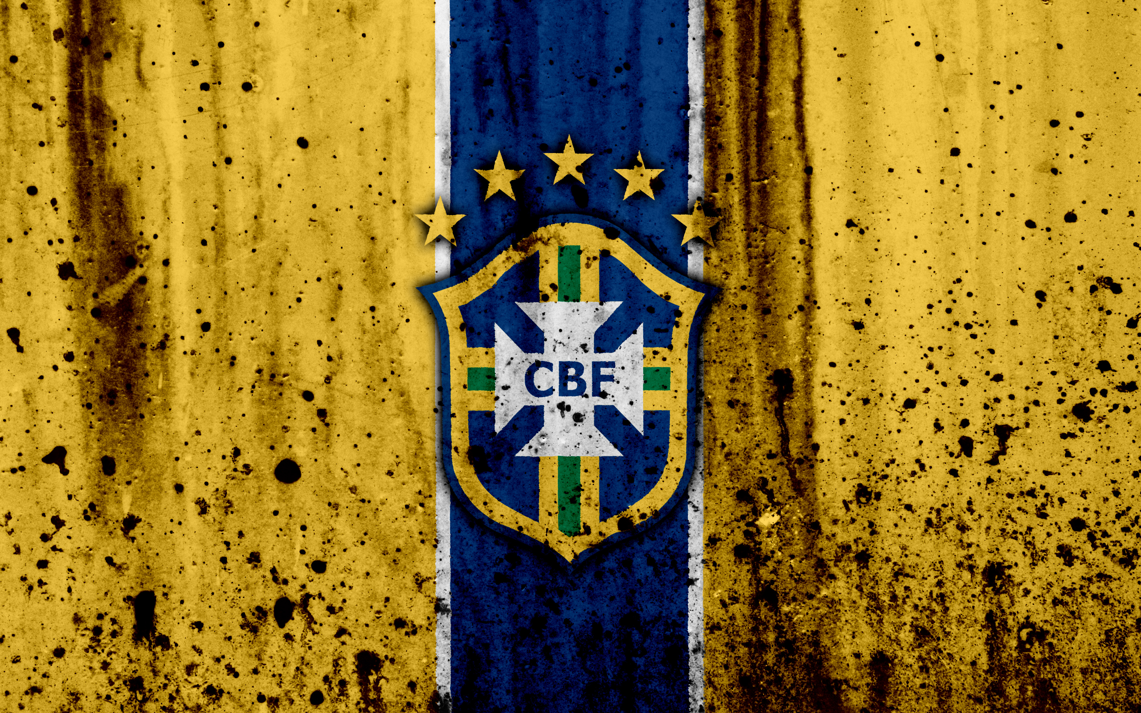451320 Bild herunterladen sport, brasilianische fußballnationalmannschaft, brasilien, emblem, logo, fußball - Hintergrundbilder und Bildschirmschoner kostenlos