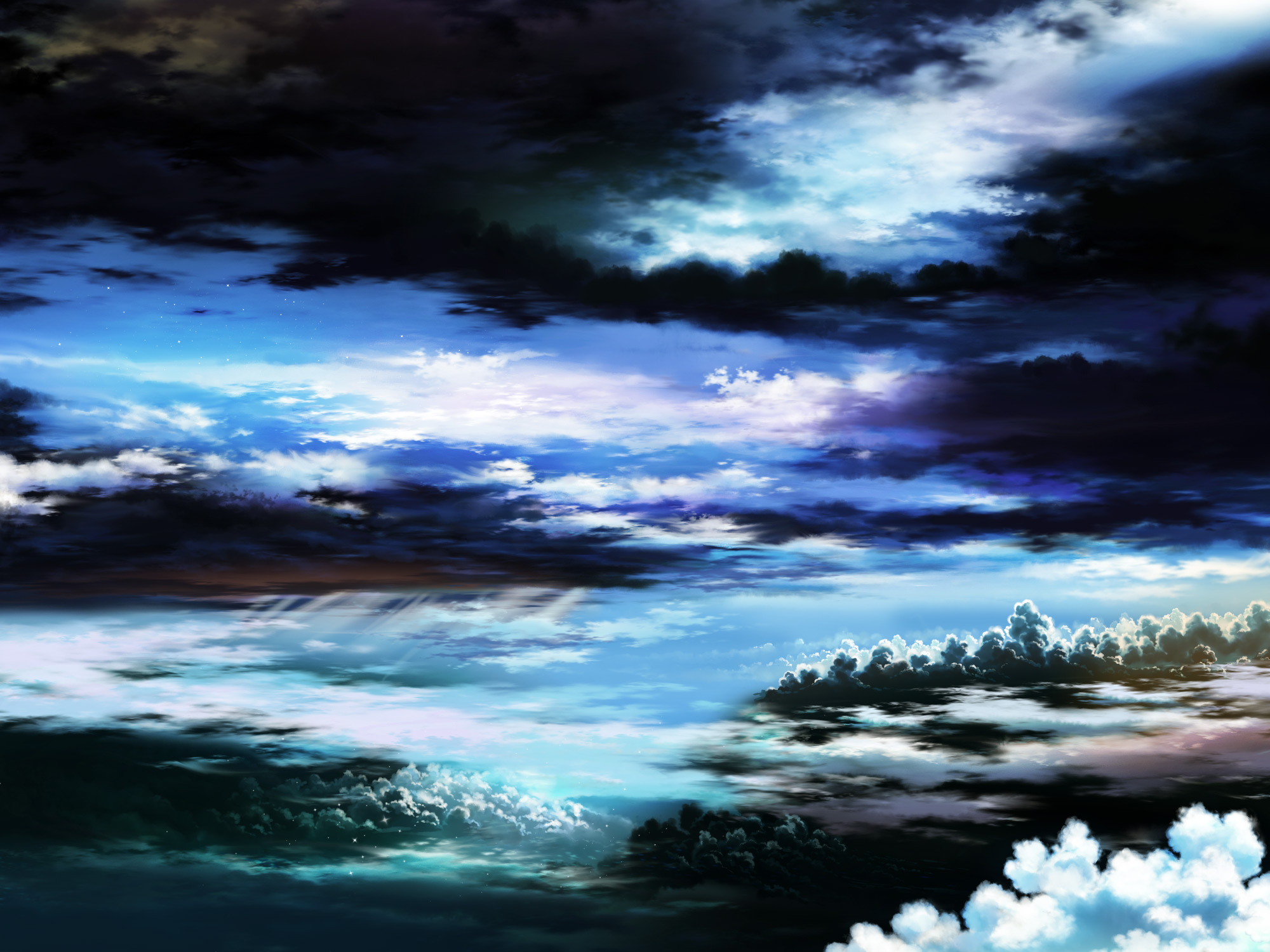 Download mobile wallpaper Sky, Cloud, Anime for free.