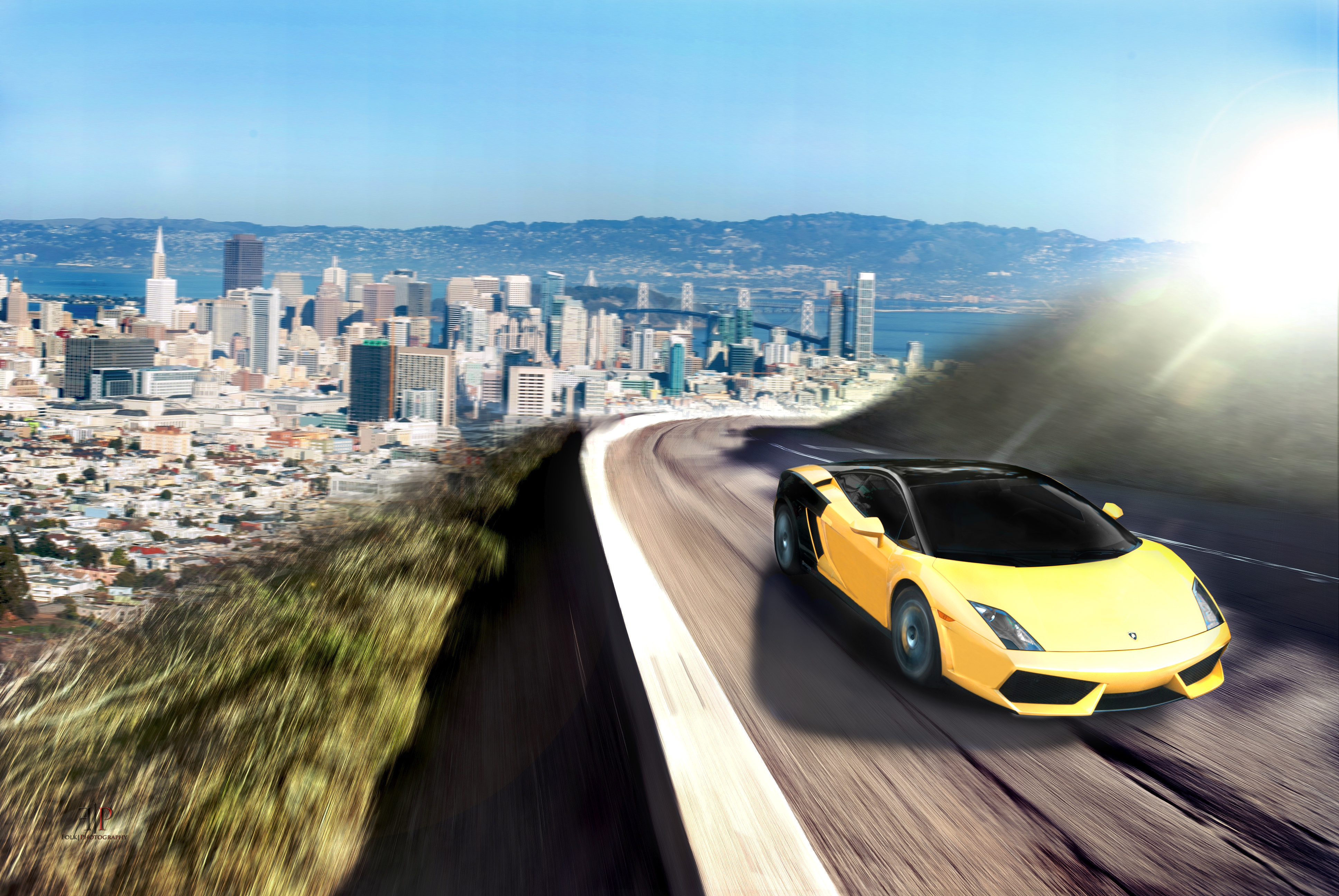 Téléchargez gratuitement l'image Lamborghini, Voiture, Supercar, Lamborghini Gallardo, Véhicules, San Fransisco, Voiture Jaune sur le bureau de votre PC