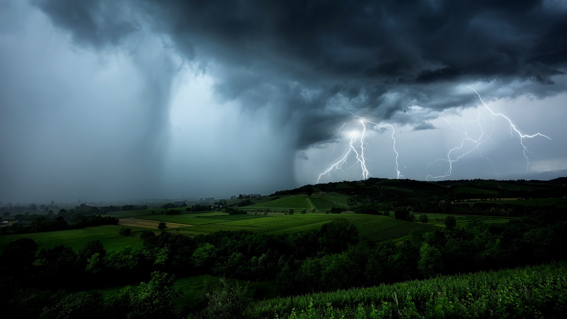 Download mobile wallpaper Landscape, Nature, Lightning, Storm, Cloud, Photography for free.