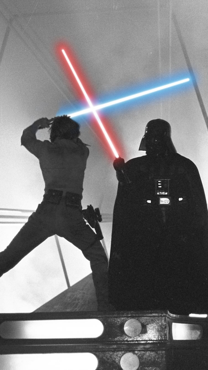 Handy-Wallpaper Darth Vader, Lichtschwert, Filme, Krieg Der Sterne, Luke Skywalker, Star Wars: Episode V Das Imperium Schlägt Zurück kostenlos herunterladen.