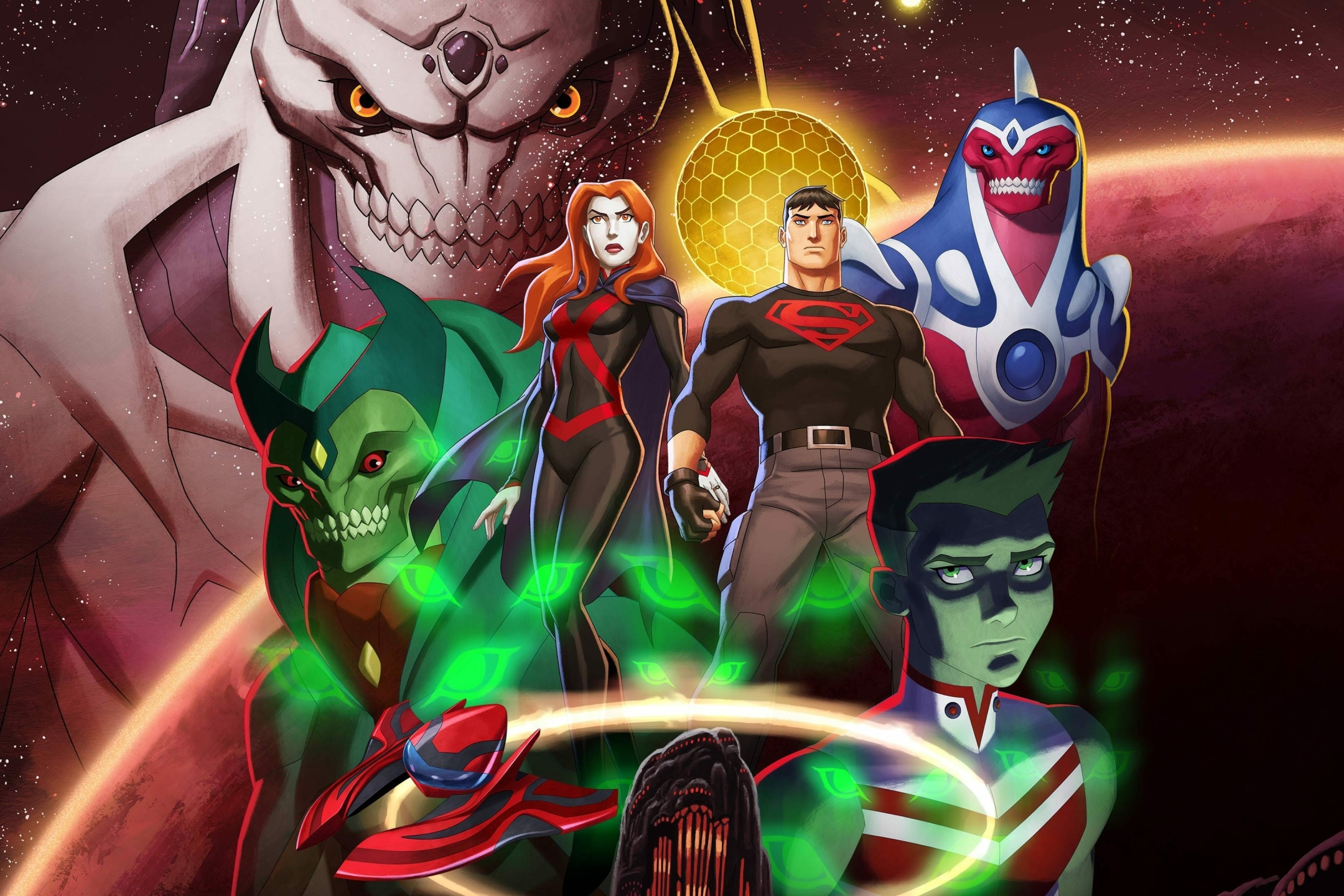 Download mobile wallpaper Tv Show, M'gann M'orzz, Justice League, Miss Martian, Conner Kent, Superboy, Young Justice, Beast Boy, Garfield Logan for free.