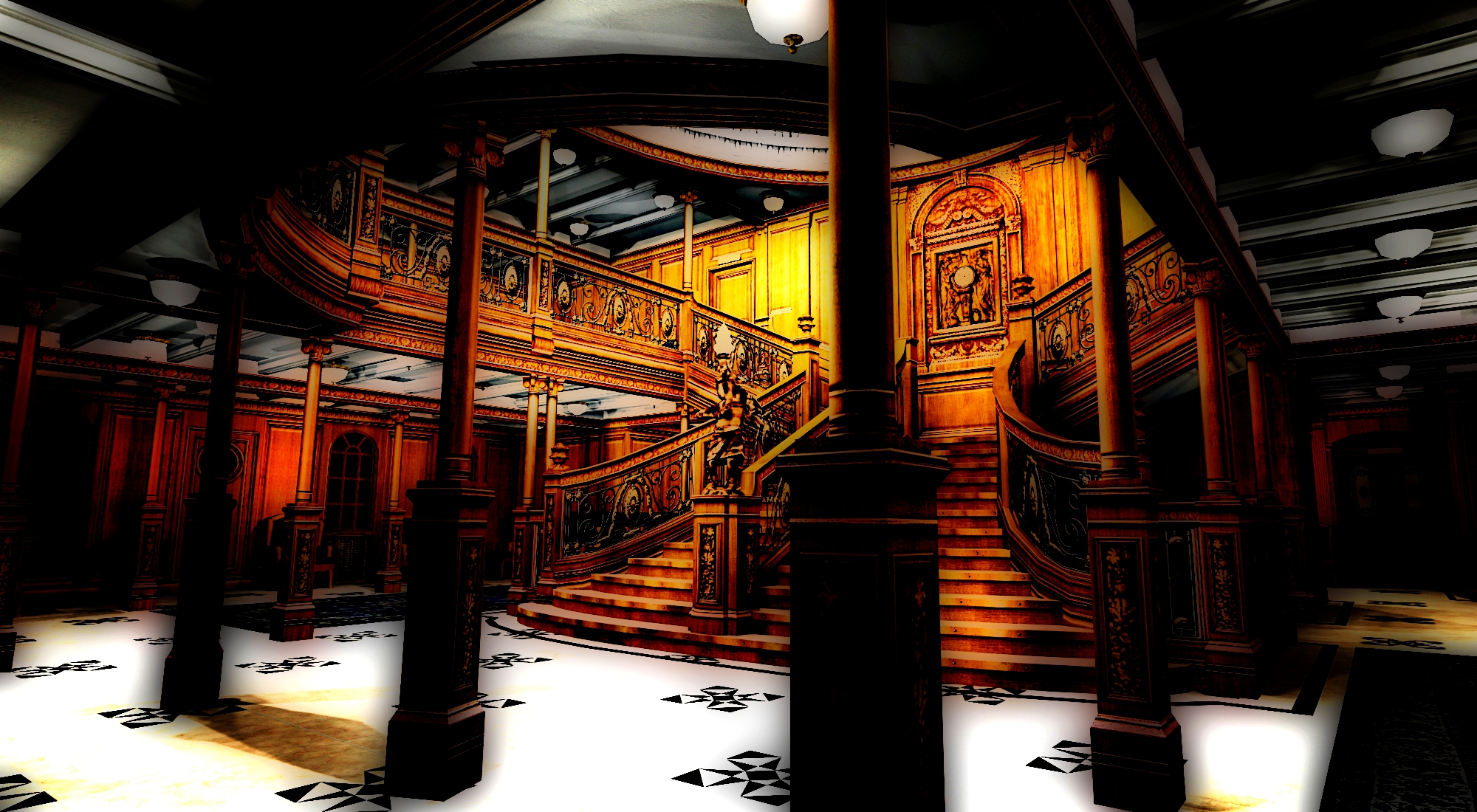 Laden Sie das Treppe, Menschengemacht, Titanic-Bild kostenlos auf Ihren PC-Desktop herunter