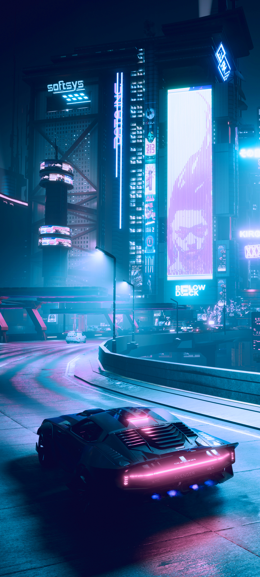 Download mobile wallpaper City, Car, Cyberpunk, Futuristic, Video Game, Cyberpunk 2077 for free.