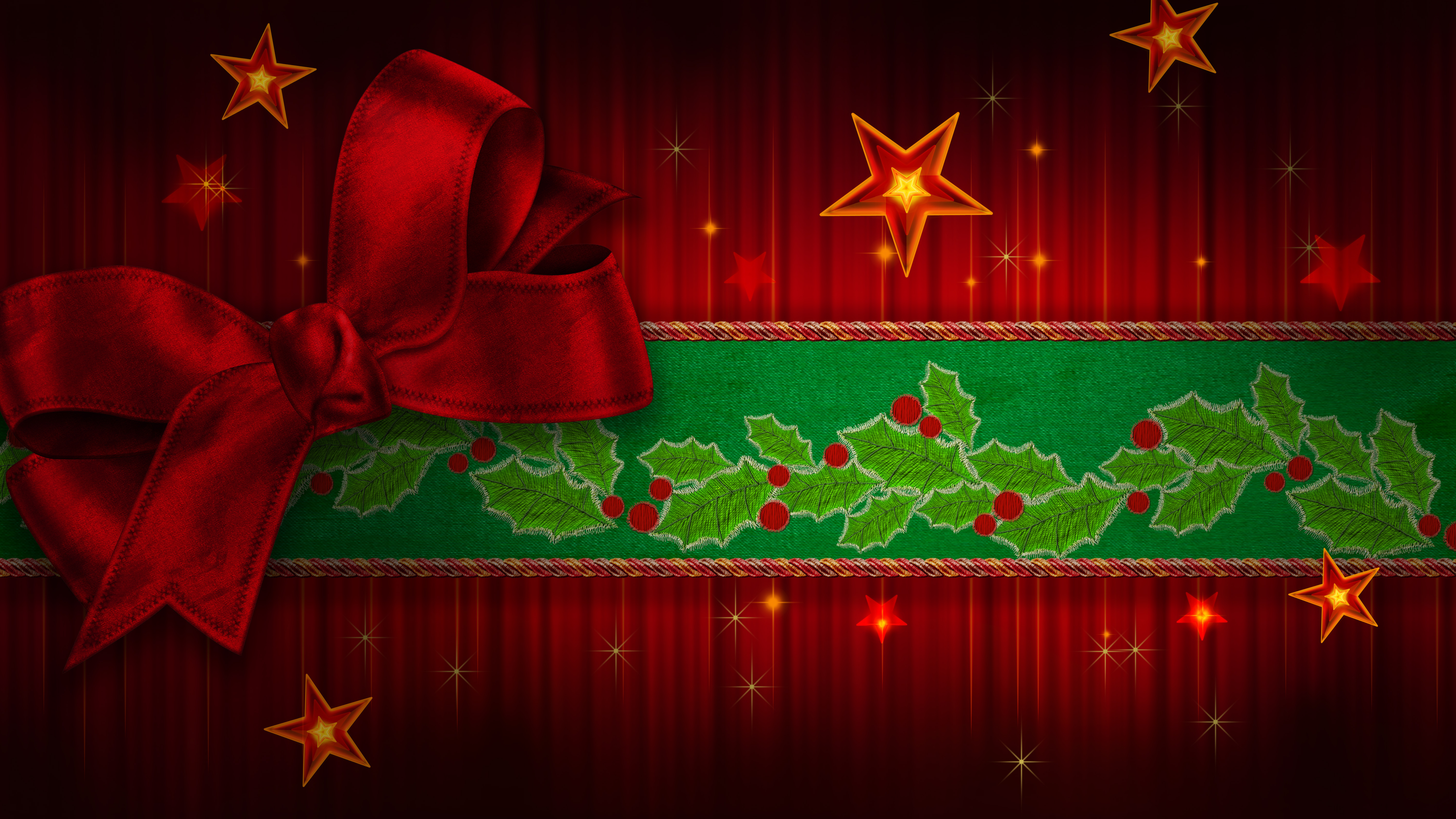 Téléchargez des papiers peints mobile Noël, Vacances, Ruban, Etoile, Arc (Vêtements) gratuitement.